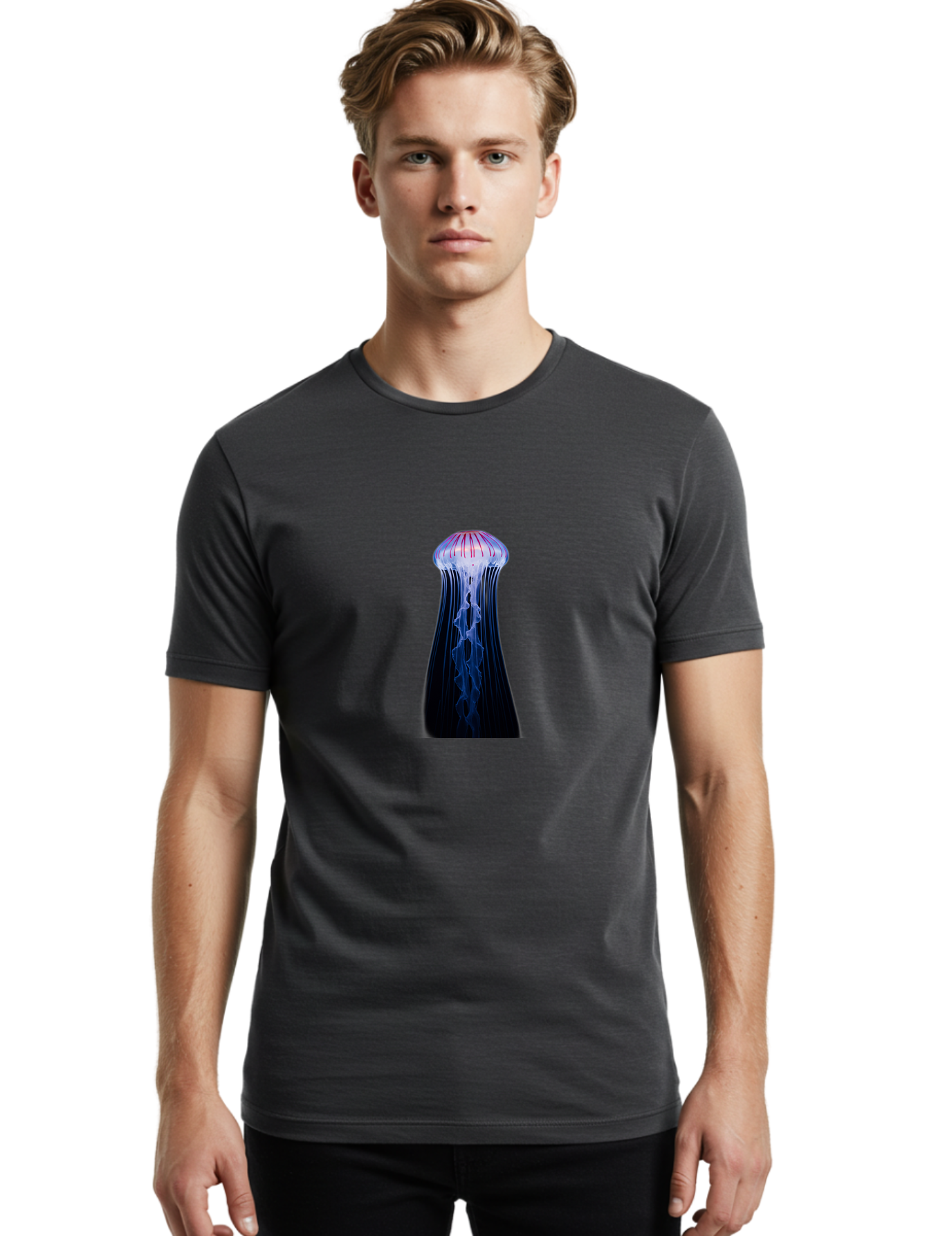 Jellyfish-3 Men'S Graphic Tee, 100% Cotton, Comfortable Casual Summer Wear, Machine Washable, Vintage Camera, Old Camera, Antique Camera, Black Camera, Classic Photography, Photography Equipment, Nostalgic Device, Film Camera, Camera Art Baj516