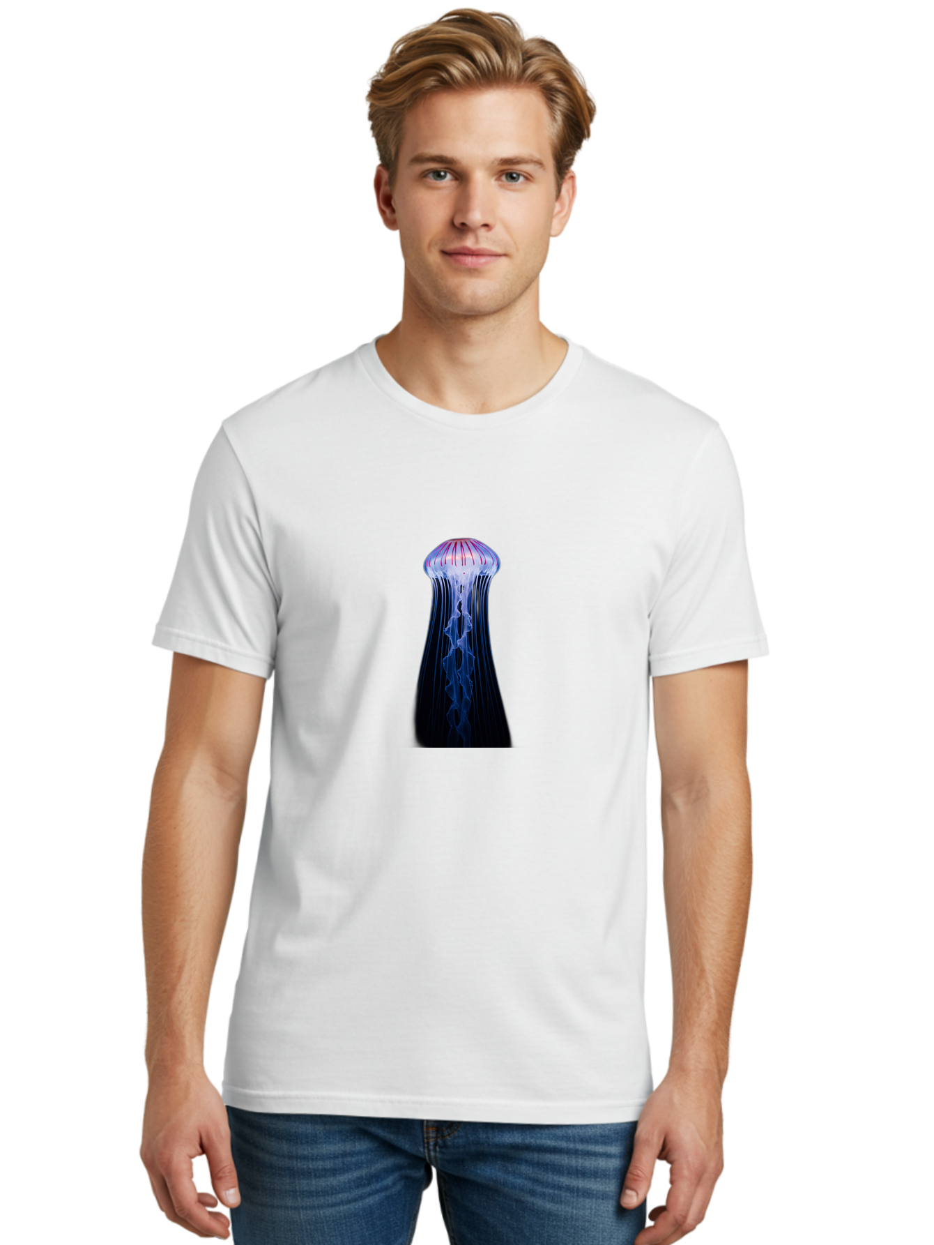 Jellyfish-3 Men'S Graphic Tee, 100% Cotton, Comfortable Casual Summer Wear, Machine Washable, Vintage Camera, Old Camera, Antique Camera, Black Camera, Classic Photography, Photography Equipment, Nostalgic Device, Film Camera, Camera Art Baj516