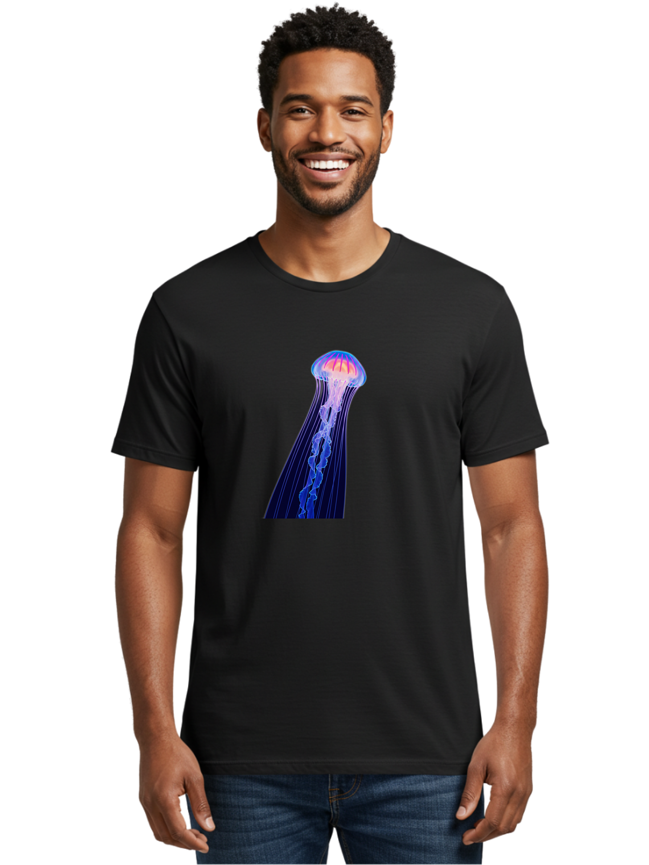 Jellyfish-4 Men'S Graphic Tee, 100% Cotton, Comfortable Casual Summer Wear, Machine Washable, Vintage Camera, Old Camera, Antique Camera, Black Camera, Classic Photography, Photography Equipment, Nostalgic Device, Film Camera, Camera Art Baj517