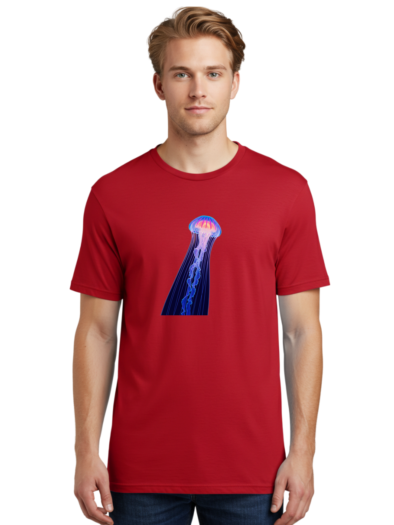 Jellyfish-4 Men'S Graphic Tee, 100% Cotton, Comfortable Casual Summer Wear, Machine Washable, Vintage Camera, Old Camera, Antique Camera, Black Camera, Classic Photography, Photography Equipment, Nostalgic Device, Film Camera, Camera Art Baj517