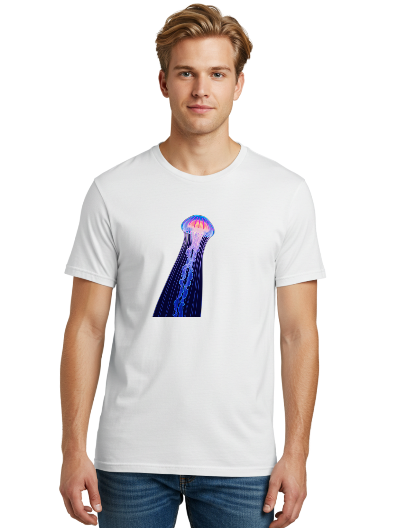 Jellyfish-4 Men'S Graphic Tee, 100% Cotton, Comfortable Casual Summer Wear, Machine Washable, Vintage Camera, Old Camera, Antique Camera, Black Camera, Classic Photography, Photography Equipment, Nostalgic Device, Film Camera, Camera Art Baj517