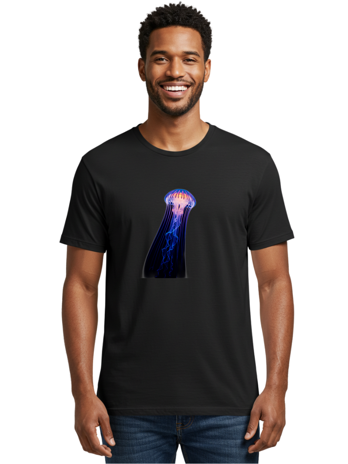 Jellyfish-5 Men'S Graphic Tee, 100% Cotton, Comfortable Casual Summer Wear, Machine Washable, Vintage Camera, Old Camera, Antique Camera, Black Camera, Classic Photography, Photography Equipment, Nostalgic Device, Film Camera, Camera Art Baj518