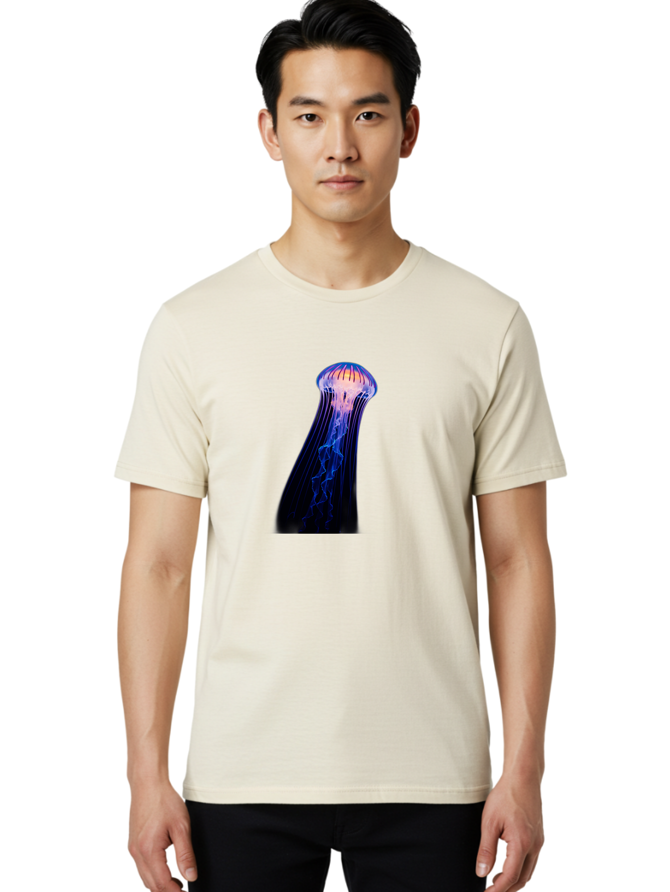 Jellyfish-5 Men'S Graphic Tee, 100% Cotton, Comfortable Casual Summer Wear, Machine Washable, Vintage Camera, Old Camera, Antique Camera, Black Camera, Classic Photography, Photography Equipment, Nostalgic Device, Film Camera, Camera Art Baj518