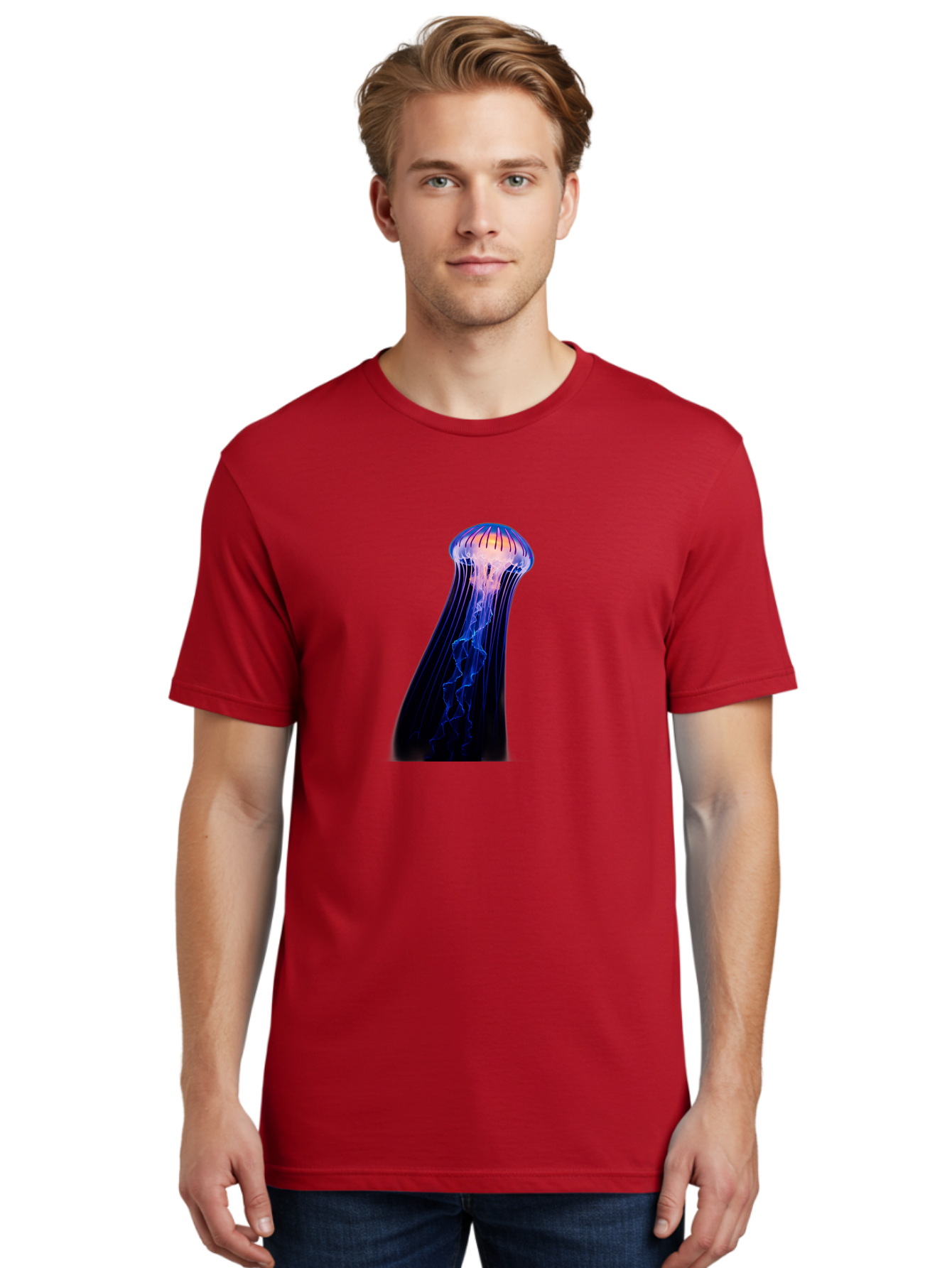Jellyfish-5 Men'S Graphic Tee, 100% Cotton, Comfortable Casual Summer Wear, Machine Washable, Vintage Camera, Old Camera, Antique Camera, Black Camera, Classic Photography, Photography Equipment, Nostalgic Device, Film Camera, Camera Art Baj518
