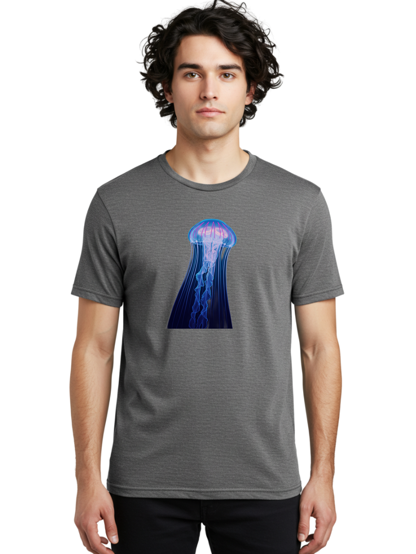 Jellyfish-6 Men'S Graphic Tee, 100% Cotton, Comfortable Casual Summer Wear, Machine Washable, Vintage Camera, Old Camera, Antique Camera, Black Camera, Classic Photography, Photography Equipment, Nostalgic Device, Film Camera, Camera Art Baj519