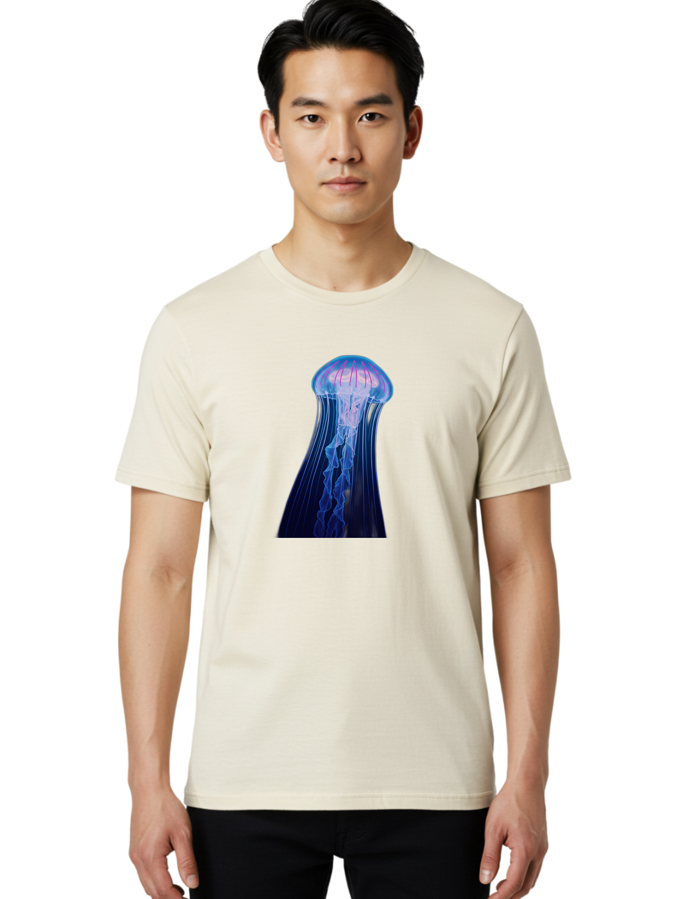 Jellyfish-6 Men'S Graphic Tee, 100% Cotton, Comfortable Casual Summer Wear, Machine Washable, Vintage Camera, Old Camera, Antique Camera, Black Camera, Classic Photography, Photography Equipment, Nostalgic Device, Film Camera, Camera Art Baj519
