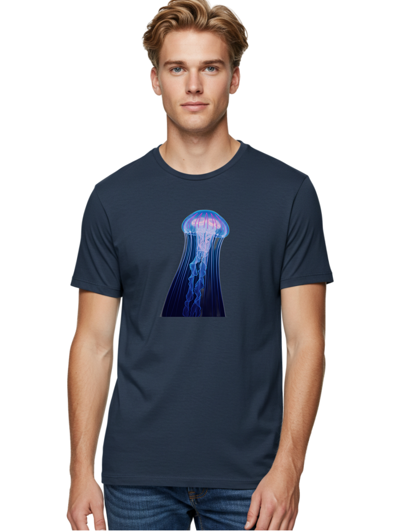 Jellyfish-6 Men'S Graphic Tee, 100% Cotton, Comfortable Casual Summer Wear, Machine Washable, Vintage Camera, Old Camera, Antique Camera, Black Camera, Classic Photography, Photography Equipment, Nostalgic Device, Film Camera, Camera Art Baj519