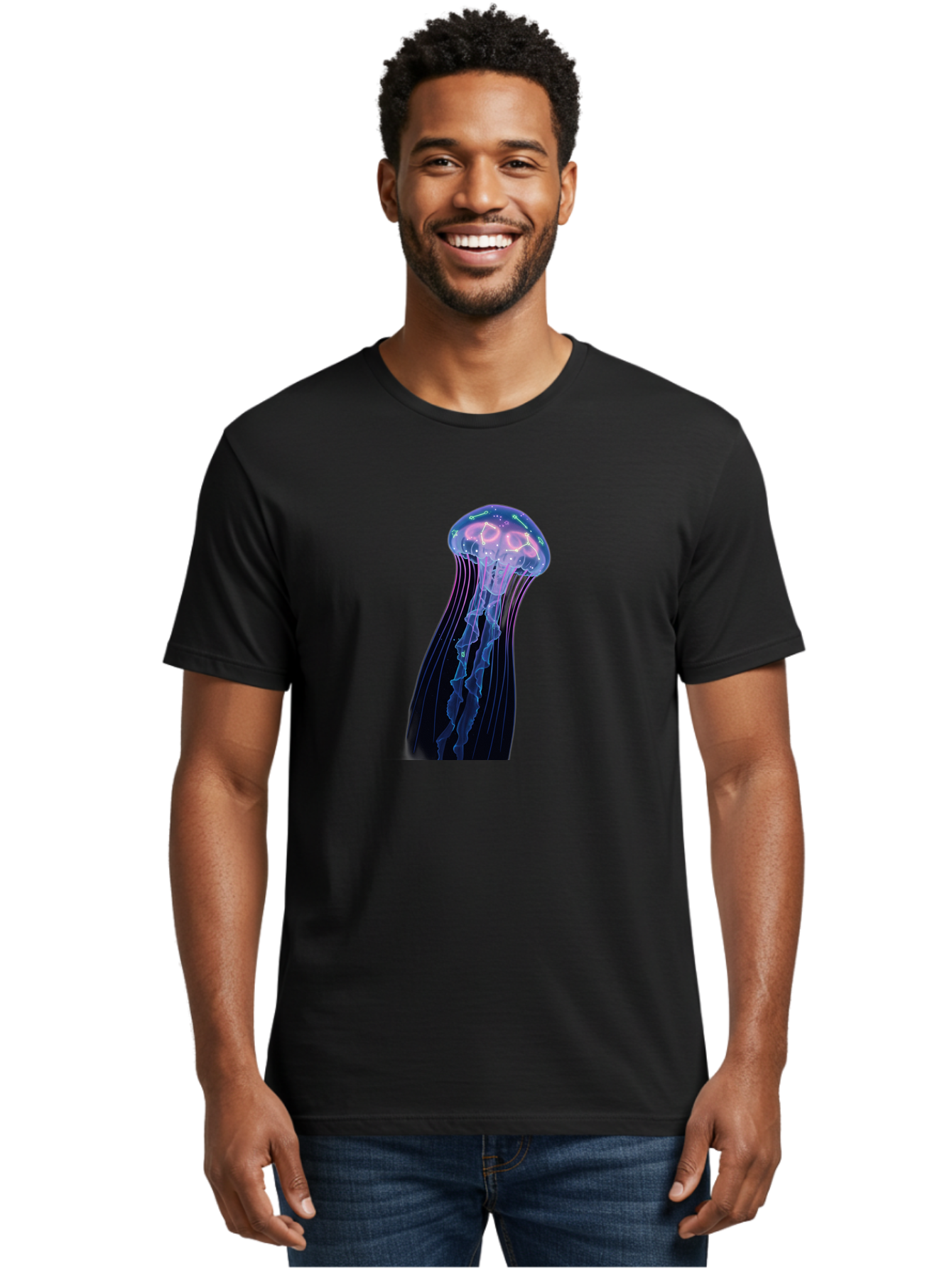 Jellyfish-7 Men'S Graphic Tee, 100% Cotton, Comfortable Casual Summer Wear, Machine Washable, Vintage Camera, Old Camera, Antique Camera, Black Camera, Classic Photography, Photography Equipment, Nostalgic Device, Film Camera, Camera Art Baj520