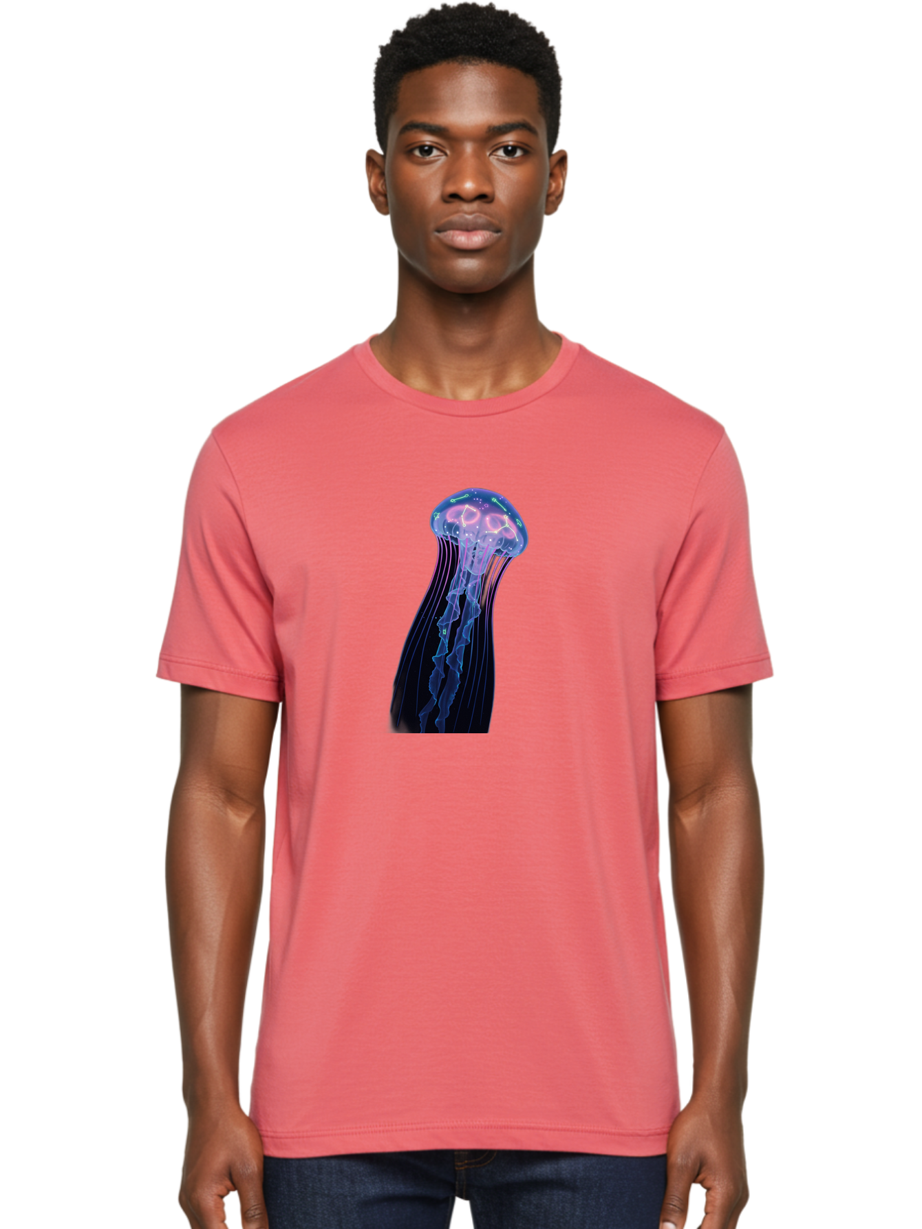 Jellyfish-7 Men'S Graphic Tee, 100% Cotton, Comfortable Casual Summer Wear, Machine Washable, Vintage Camera, Old Camera, Antique Camera, Black Camera, Classic Photography, Photography Equipment, Nostalgic Device, Film Camera, Camera Art Baj520