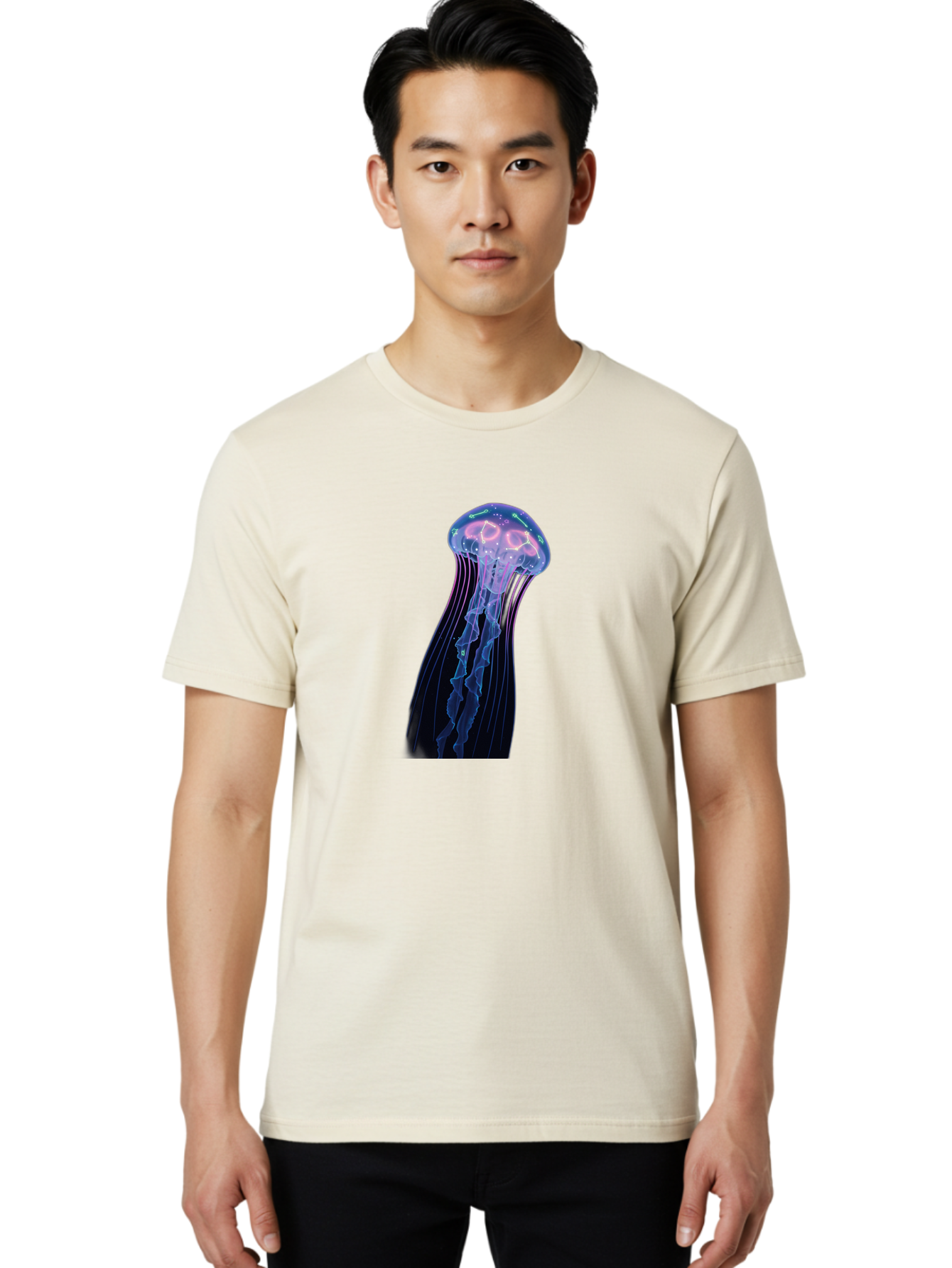 Jellyfish-7 Men'S Graphic Tee, 100% Cotton, Comfortable Casual Summer Wear, Machine Washable, Vintage Camera, Old Camera, Antique Camera, Black Camera, Classic Photography, Photography Equipment, Nostalgic Device, Film Camera, Camera Art Baj520