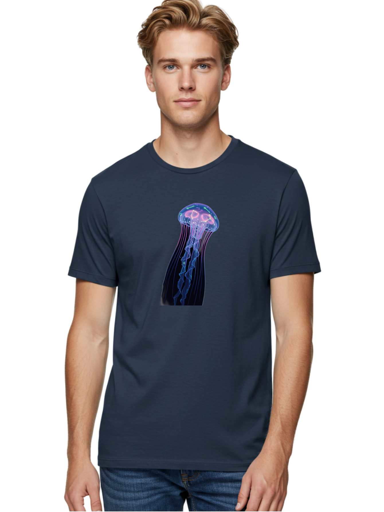 Jellyfish-7 Men'S Graphic Tee, 100% Cotton, Comfortable Casual Summer Wear, Machine Washable, Vintage Camera, Old Camera, Antique Camera, Black Camera, Classic Photography, Photography Equipment, Nostalgic Device, Film Camera, Camera Art Baj520