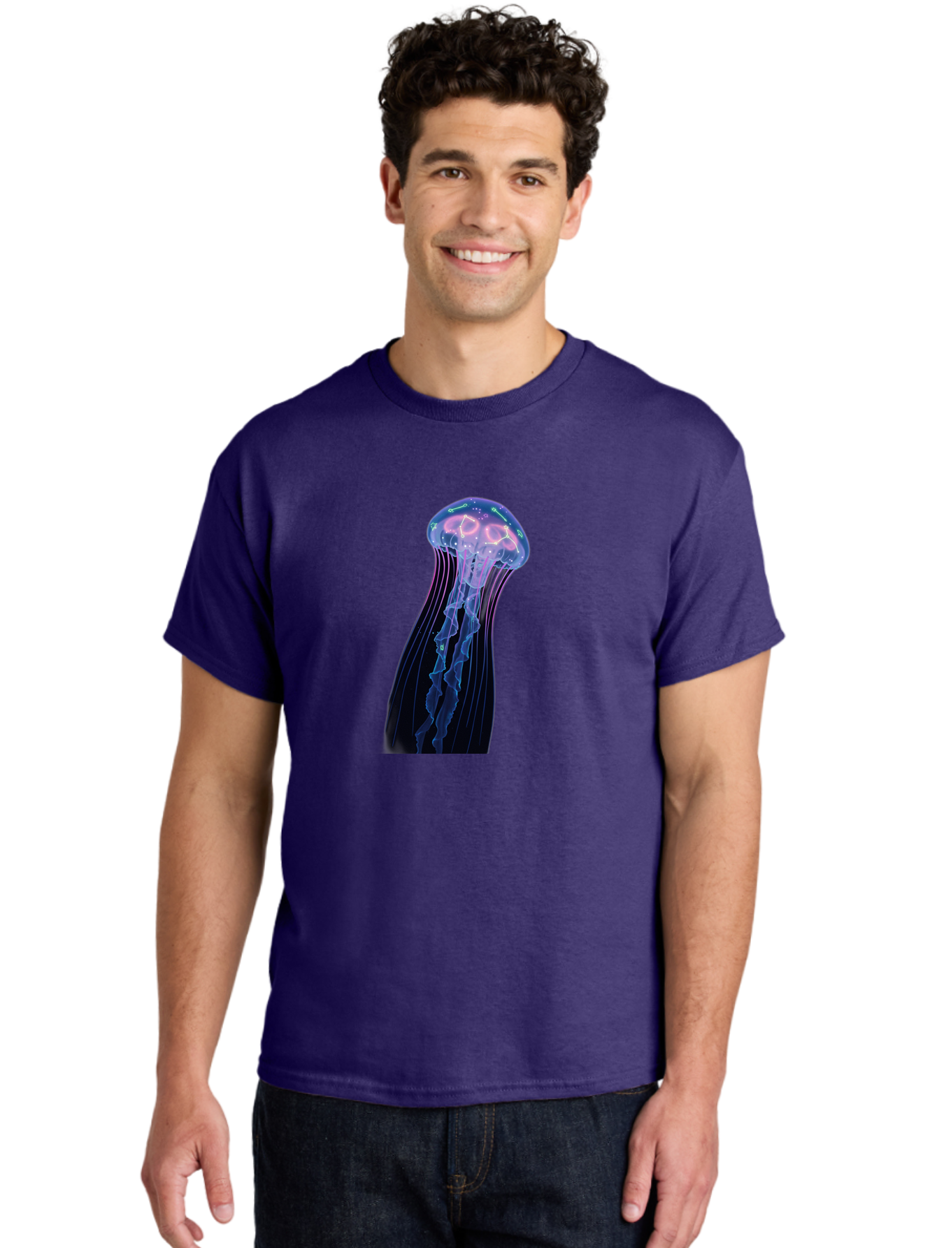 Jellyfish-7 Men'S Graphic Tee, 100% Cotton, Comfortable Casual Summer Wear, Machine Washable, Vintage Camera, Old Camera, Antique Camera, Black Camera, Classic Photography, Photography Equipment, Nostalgic Device, Film Camera, Camera Art Baj520