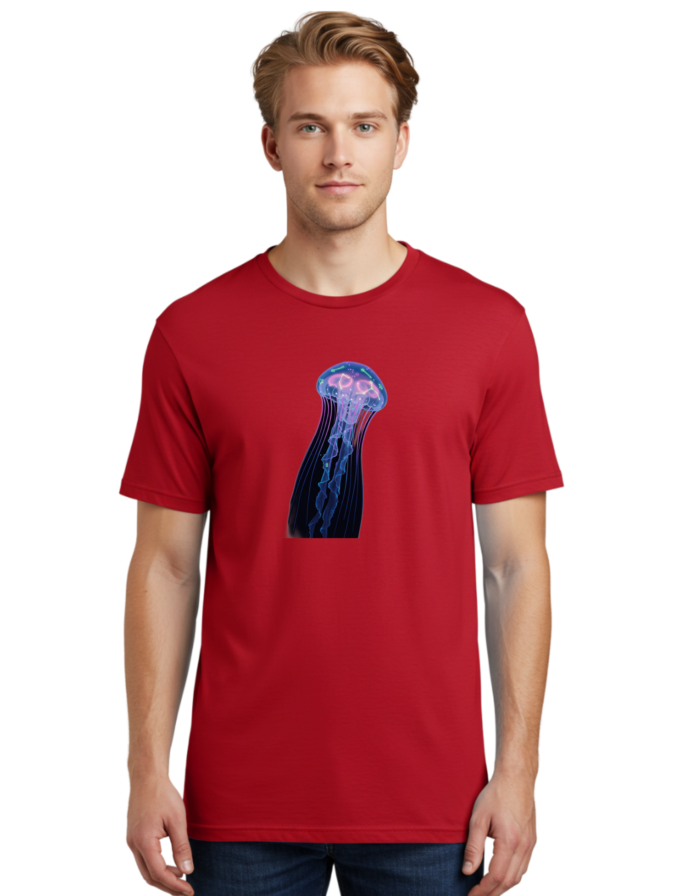 Jellyfish-7 Men'S Graphic Tee, 100% Cotton, Comfortable Casual Summer Wear, Machine Washable, Vintage Camera, Old Camera, Antique Camera, Black Camera, Classic Photography, Photography Equipment, Nostalgic Device, Film Camera, Camera Art Baj520