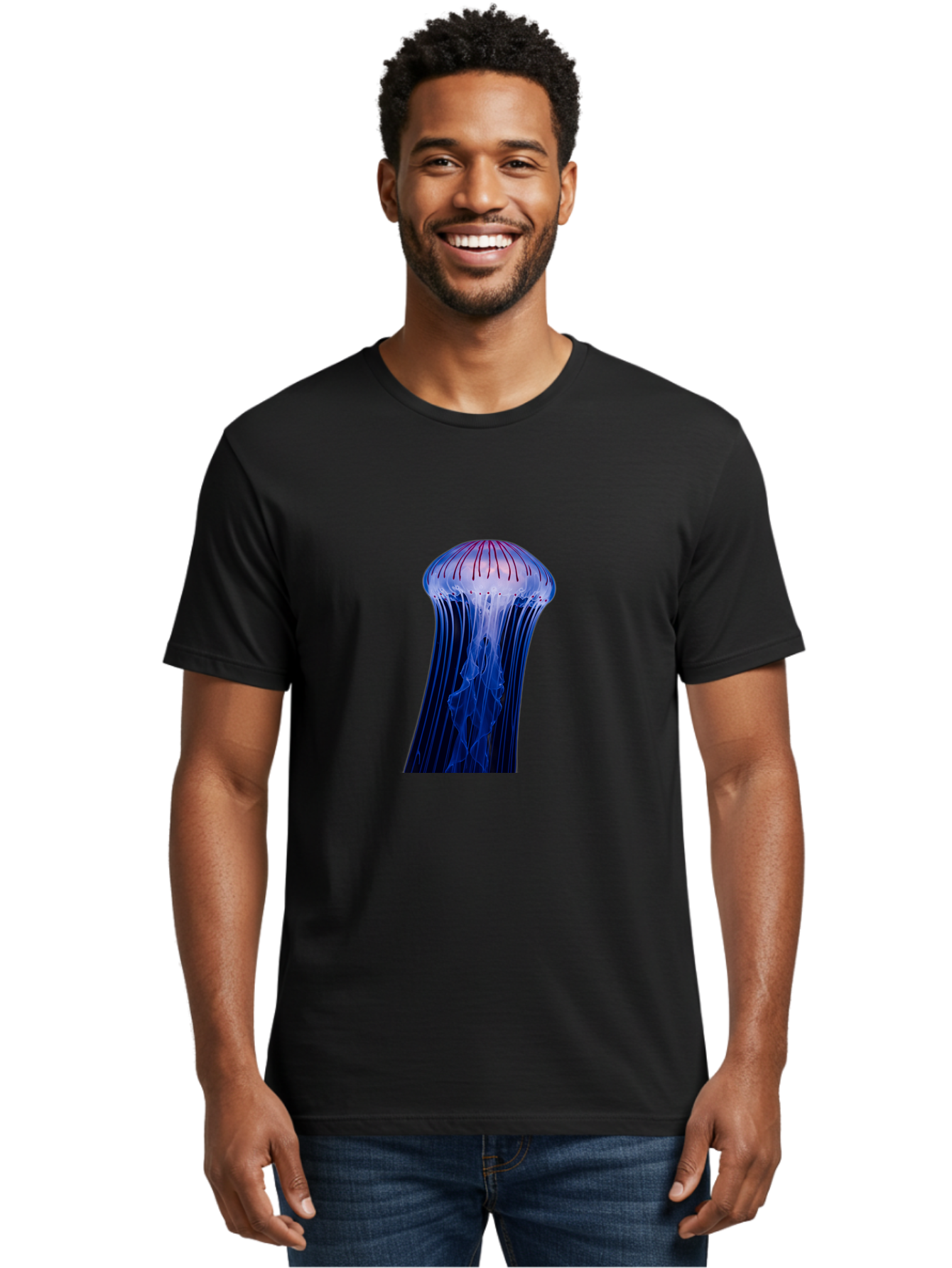 Jellyfish-8 Men'S Graphic Tee, 100% Cotton, Comfortable Casual Summer Wear, Machine Washable, Vintage Camera, Old Camera, Antique Camera, Black Camera, Classic Photography, Photography Equipment, Nostalgic Device, Film Camera, Camera Art Baj521