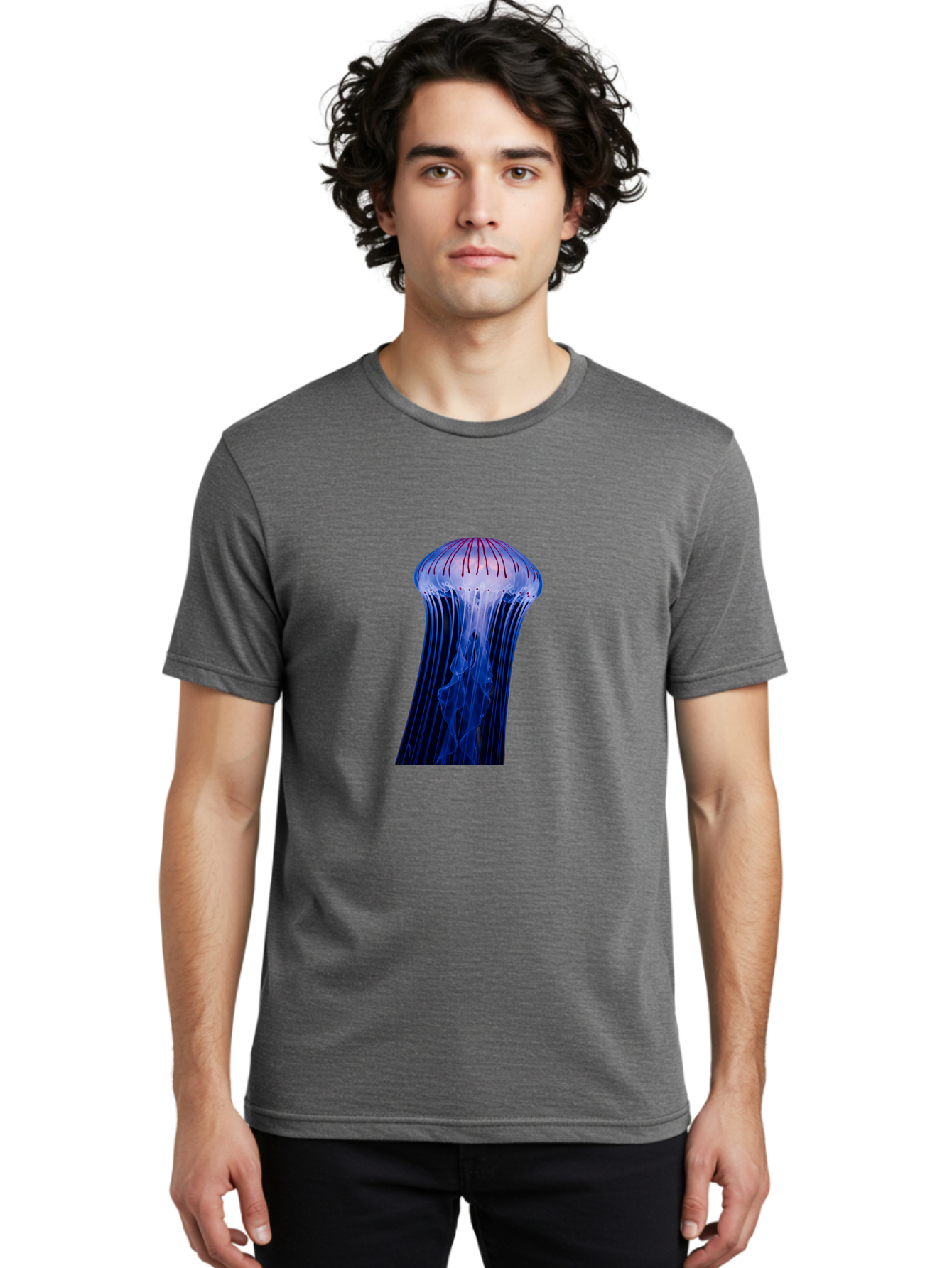 Jellyfish-8 Men'S Graphic Tee, 100% Cotton, Comfortable Casual Summer Wear, Machine Washable, Vintage Camera, Old Camera, Antique Camera, Black Camera, Classic Photography, Photography Equipment, Nostalgic Device, Film Camera, Camera Art Baj521