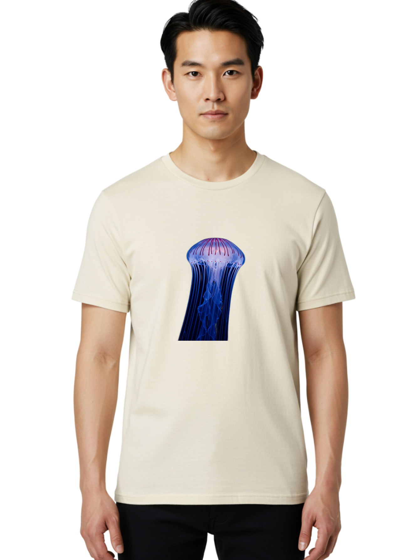 Jellyfish-8 Men'S Graphic Tee, 100% Cotton, Comfortable Casual Summer Wear, Machine Washable, Vintage Camera, Old Camera, Antique Camera, Black Camera, Classic Photography, Photography Equipment, Nostalgic Device, Film Camera, Camera Art Baj521