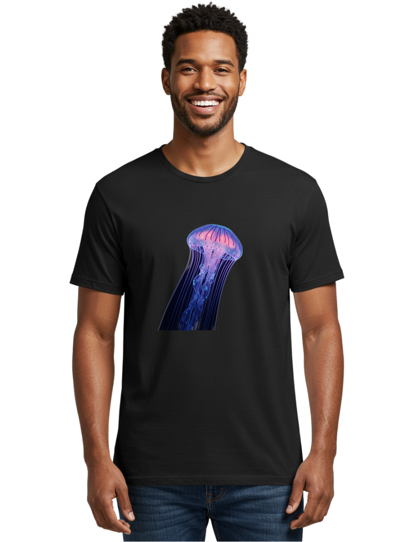 Jellyfish-9 Men'S Graphic Tee, 100% Cotton, Comfortable Casual Summer Wear, Machine Washable, Vintage Camera, Old Camera, Antique Camera, Black Camera, Classic Photography, Photography Equipment, Nostalgic Device, Film Camera, Camera Art Baj522