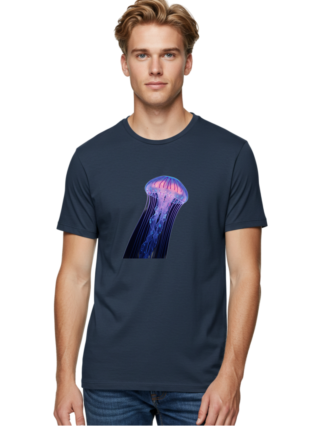 Jellyfish-9 Men'S Graphic Tee, 100% Cotton, Comfortable Casual Summer Wear, Machine Washable, Vintage Camera, Old Camera, Antique Camera, Black Camera, Classic Photography, Photography Equipment, Nostalgic Device, Film Camera, Camera Art Baj522