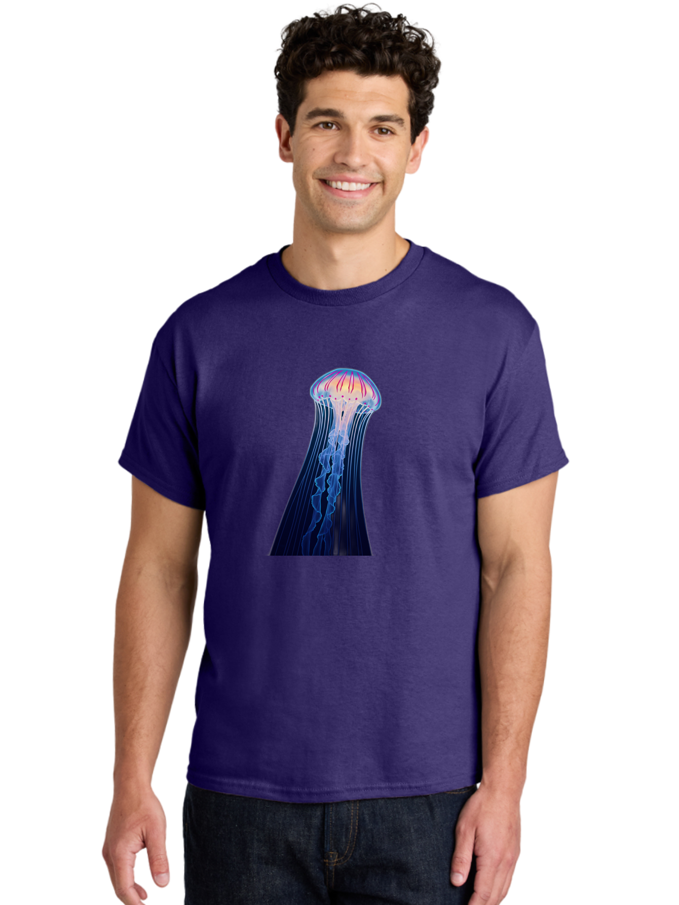 Jellyfish-Illustration Men'S Graphic Tee, 100% Cotton, Comfortable Casual Summer Wear, Machine Washable, Vintage Camera, Old Camera, Antique Camera, Black Camera, Classic Photography, Photography Equipment, Nostalgic Device, Film Camera, Baj524