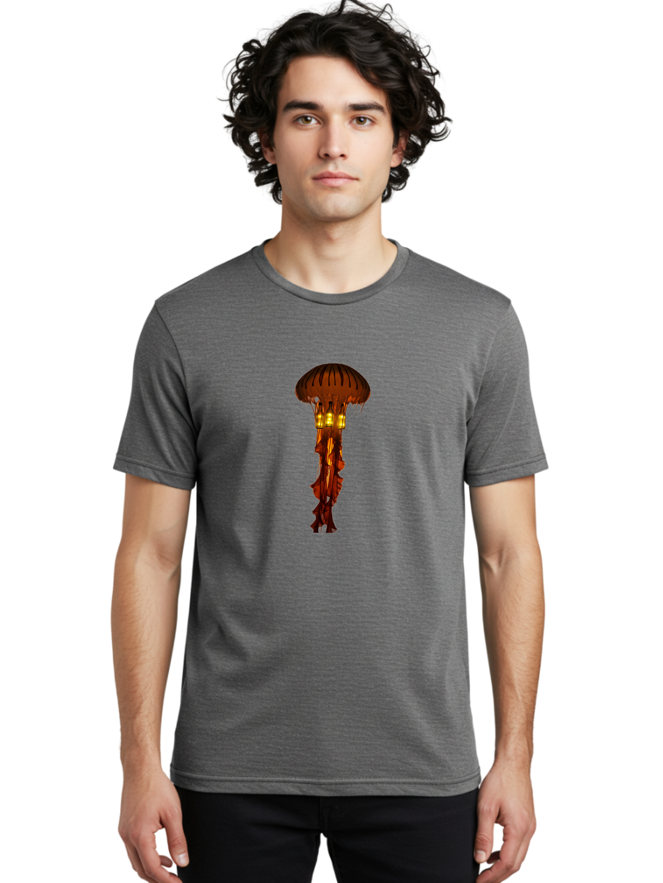 Jellyfish-Lantern Men'S Graphic Tee, 100% Cotton, Comfortable Casual Summer Wear, Machine Washable, Vintage Camera, Old Camera, Antique Camera, Black Camera, Classic Photography, Photography Equipment, Nostalgic Device, Film Camera, Camera Art Baj525