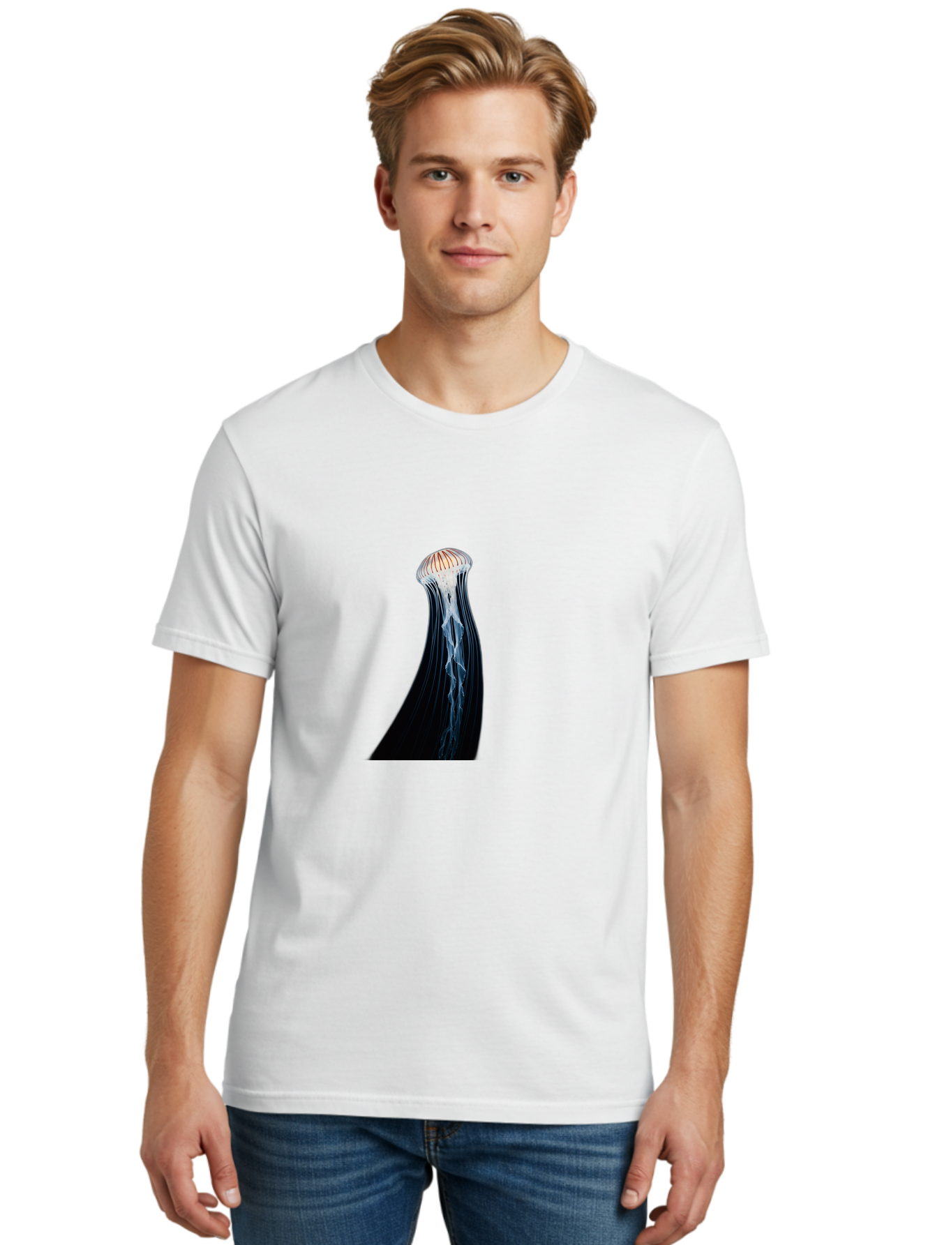 Jellyfish-Tentacle Men'S Graphic Tee, 100% Cotton, Comfortable Casual Summer Wear, Machine Washable, Vintage Camera, Old Camera, Antique Camera, Black Camera, Classic Photography, Photography Equipment, Nostalgic Device, Film Camera, Baj526