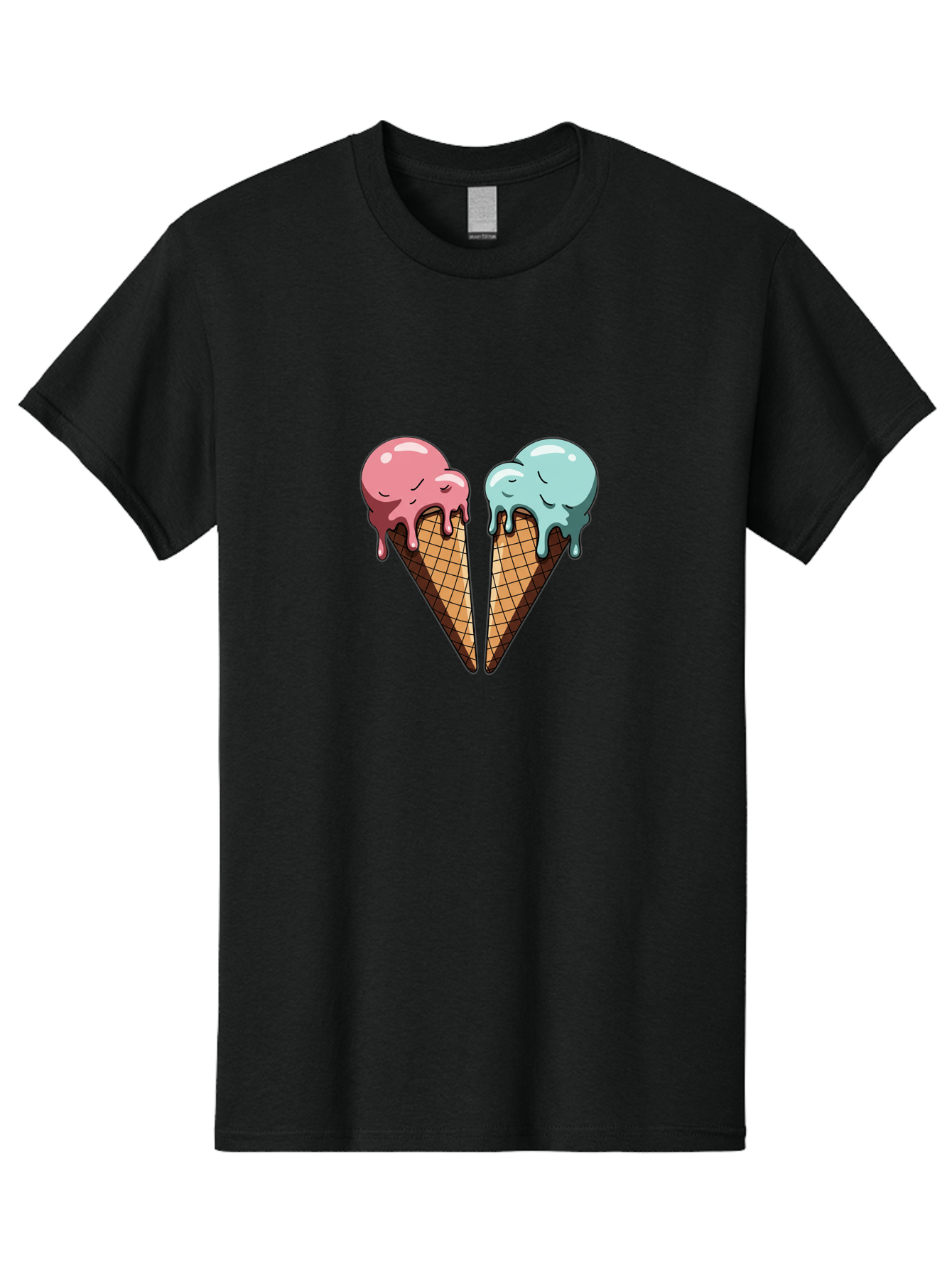 Kissing-Ice-Cream-Cones Men'S Graphic Tee, 100% Cotton, Comfortable Casual Summer Wear, Machine Washable, Vintage Camera, Old Camera, Antique Camera, Black Camera, Classic Photography, Photography Equipment, Nostalgic Device, Film Camera, Baj533