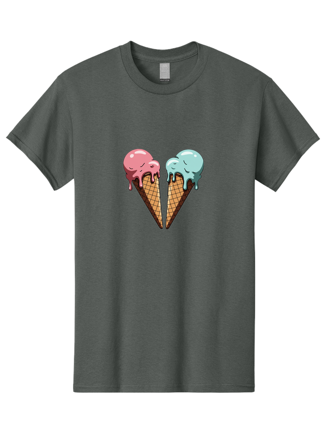 Kissing-Ice-Cream-Cones Men'S Graphic Tee, 100% Cotton, Comfortable Casual Summer Wear, Machine Washable, Vintage Camera, Old Camera, Antique Camera, Black Camera, Classic Photography, Photography Equipment, Nostalgic Device, Film Camera, Baj533
