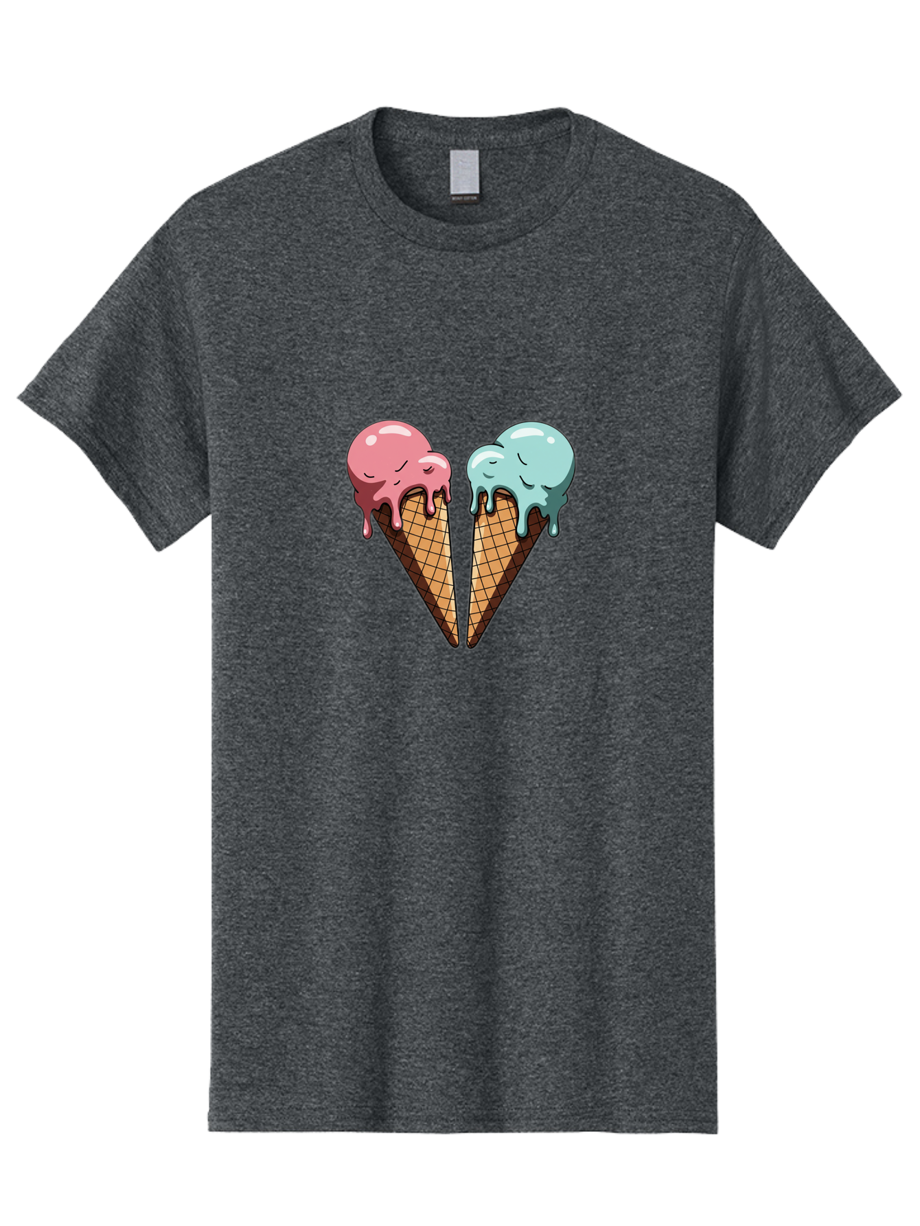 Kissing-Ice-Cream-Cones Men'S Graphic Tee, 100% Cotton, Comfortable Casual Summer Wear, Machine Washable, Vintage Camera, Old Camera, Antique Camera, Black Camera, Classic Photography, Photography Equipment, Nostalgic Device, Film Camera, Baj533