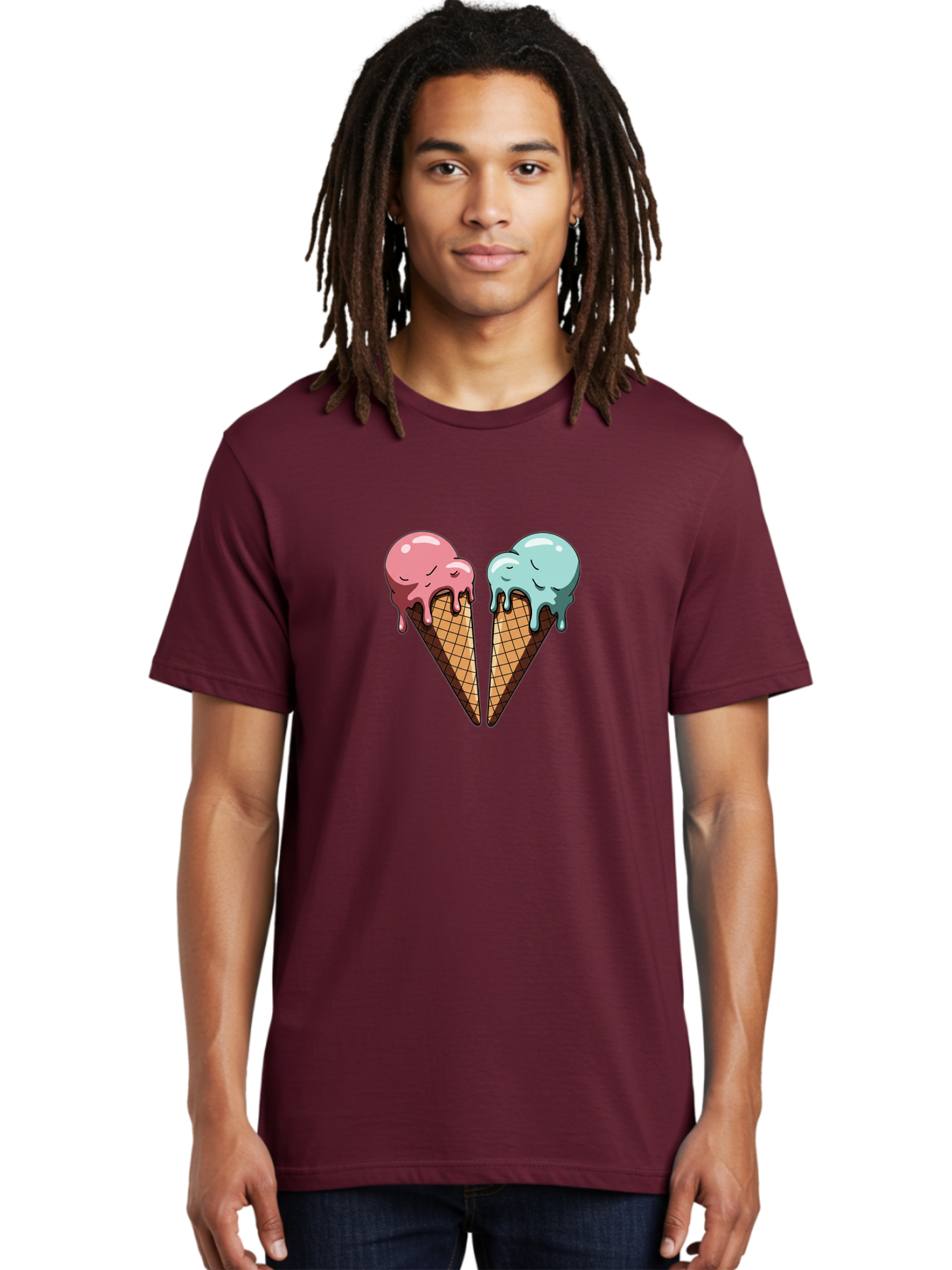 Kissing-Ice-Cream-Cones Men'S Graphic Tee, 100% Cotton, Comfortable Casual Summer Wear, Machine Washable, Vintage Camera, Old Camera, Antique Camera, Black Camera, Classic Photography, Photography Equipment, Nostalgic Device, Film Camera, Baj533