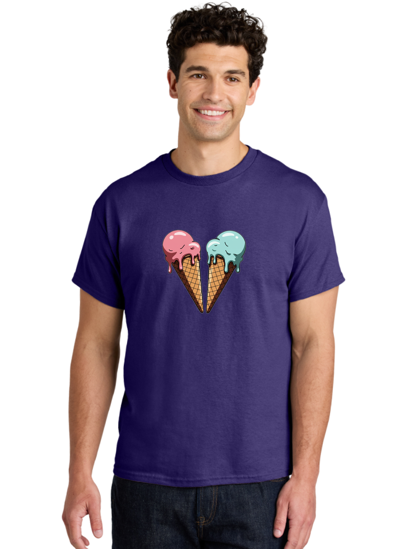 Kissing-Ice-Cream-Cones Men'S Graphic Tee, 100% Cotton, Comfortable Casual Summer Wear, Machine Washable, Vintage Camera, Old Camera, Antique Camera, Black Camera, Classic Photography, Photography Equipment, Nostalgic Device, Film Camera, Baj533