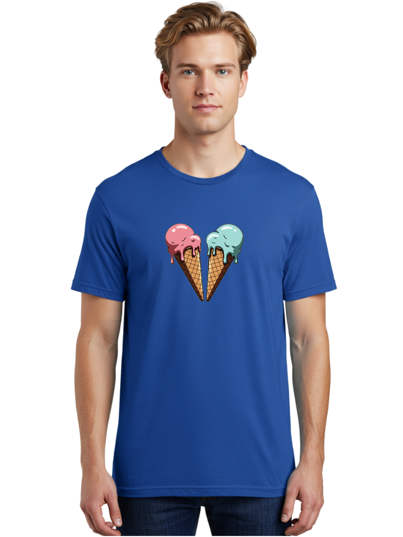 Kissing-Ice-Cream-Cones Men'S Graphic Tee, 100% Cotton, Comfortable Casual Summer Wear, Machine Washable, Vintage Camera, Old Camera, Antique Camera, Black Camera, Classic Photography, Photography Equipment, Nostalgic Device, Film Camera, Baj533