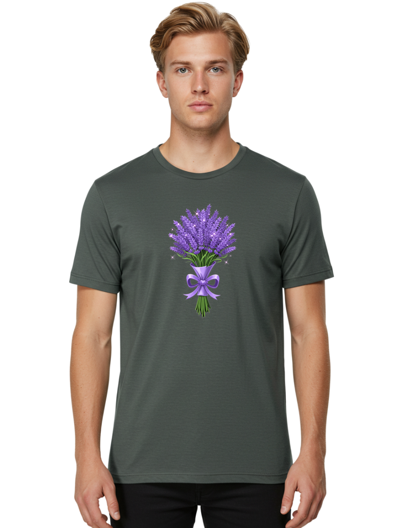 Lavender-Bouquet-1 Men'S Graphic Tee, 100% Cotton, Comfortable Casual Summer Wear, Machine Washable, Vintage Camera, Old Camera, Antique Camera, Black Camera, Classic Photography, Photography Equipment, Nostalgic Device, Film Camera, Baj534