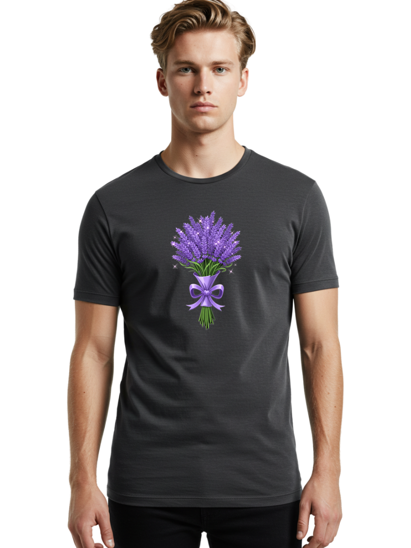 Lavender-Bouquet-1 Men'S Graphic Tee, 100% Cotton, Comfortable Casual Summer Wear, Machine Washable, Vintage Camera, Old Camera, Antique Camera, Black Camera, Classic Photography, Photography Equipment, Nostalgic Device, Film Camera, Baj534