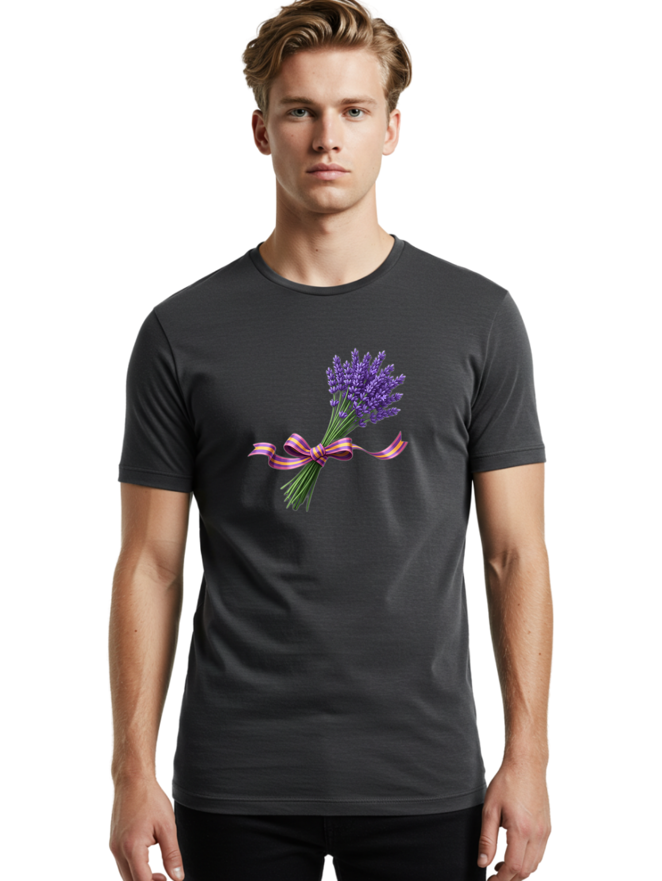 Lavender-Bouquet-12 Men'S Graphic Tee, 100% Cotton, Comfortable Casual Summer Wear, Machine Washable, Vintage Camera, Old Camera, Antique Camera, Black Camera, Classic Photography, Photography Equipment, Nostalgic Device, Film Camera, Baj537