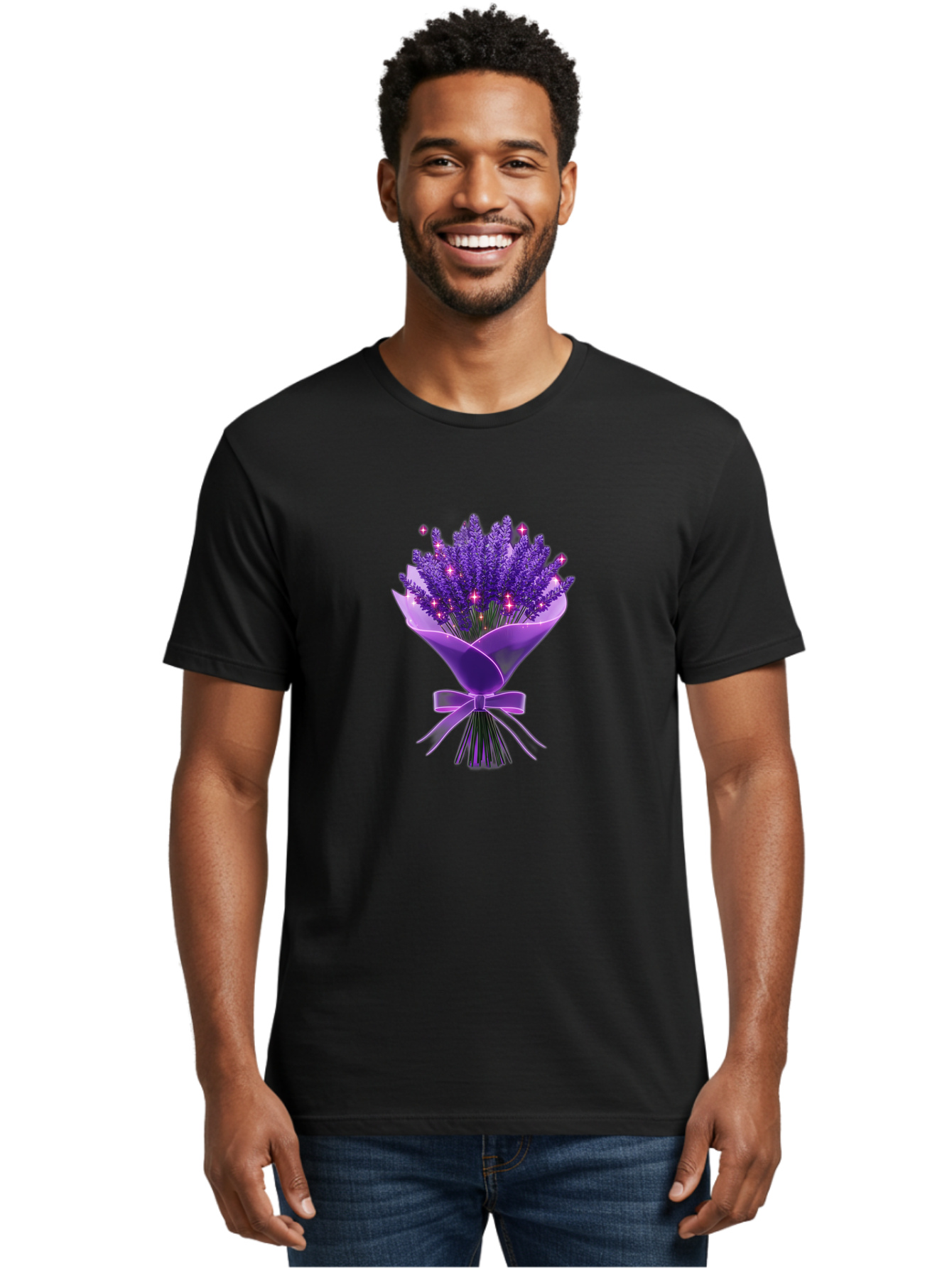 Lavender-Bouquet-3 Men'S Graphic Tee, 100% Cotton, Comfortable Casual Summer Wear, Machine Washable, Vintage Camera, Old Camera, Antique Camera, Black Camera, Classic Photography, Photography Equipment, Nostalgic Device, Film Camera, Baj551