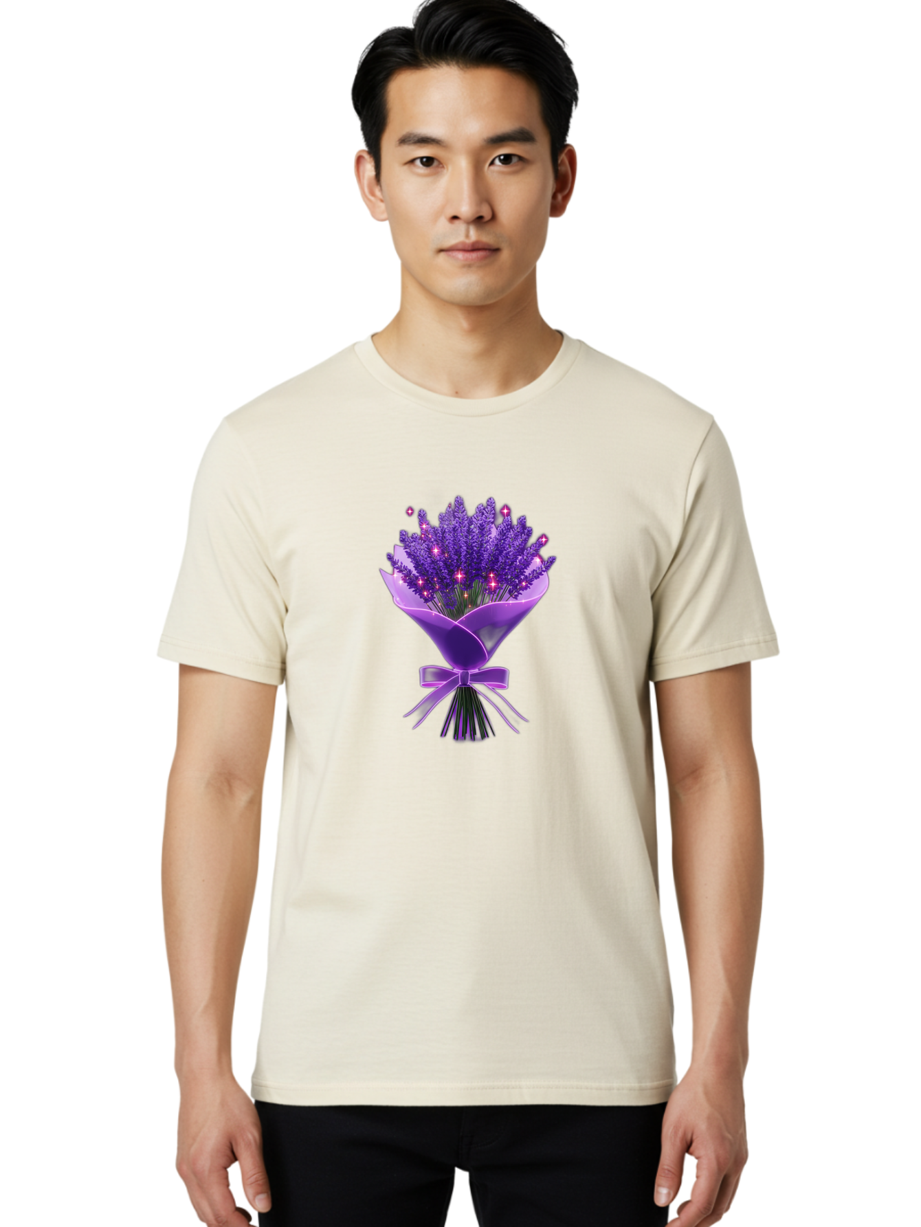Lavender-Bouquet-3 Men'S Graphic Tee, 100% Cotton, Comfortable Casual Summer Wear, Machine Washable, Vintage Camera, Old Camera, Antique Camera, Black Camera, Classic Photography, Photography Equipment, Nostalgic Device, Film Camera, Baj551