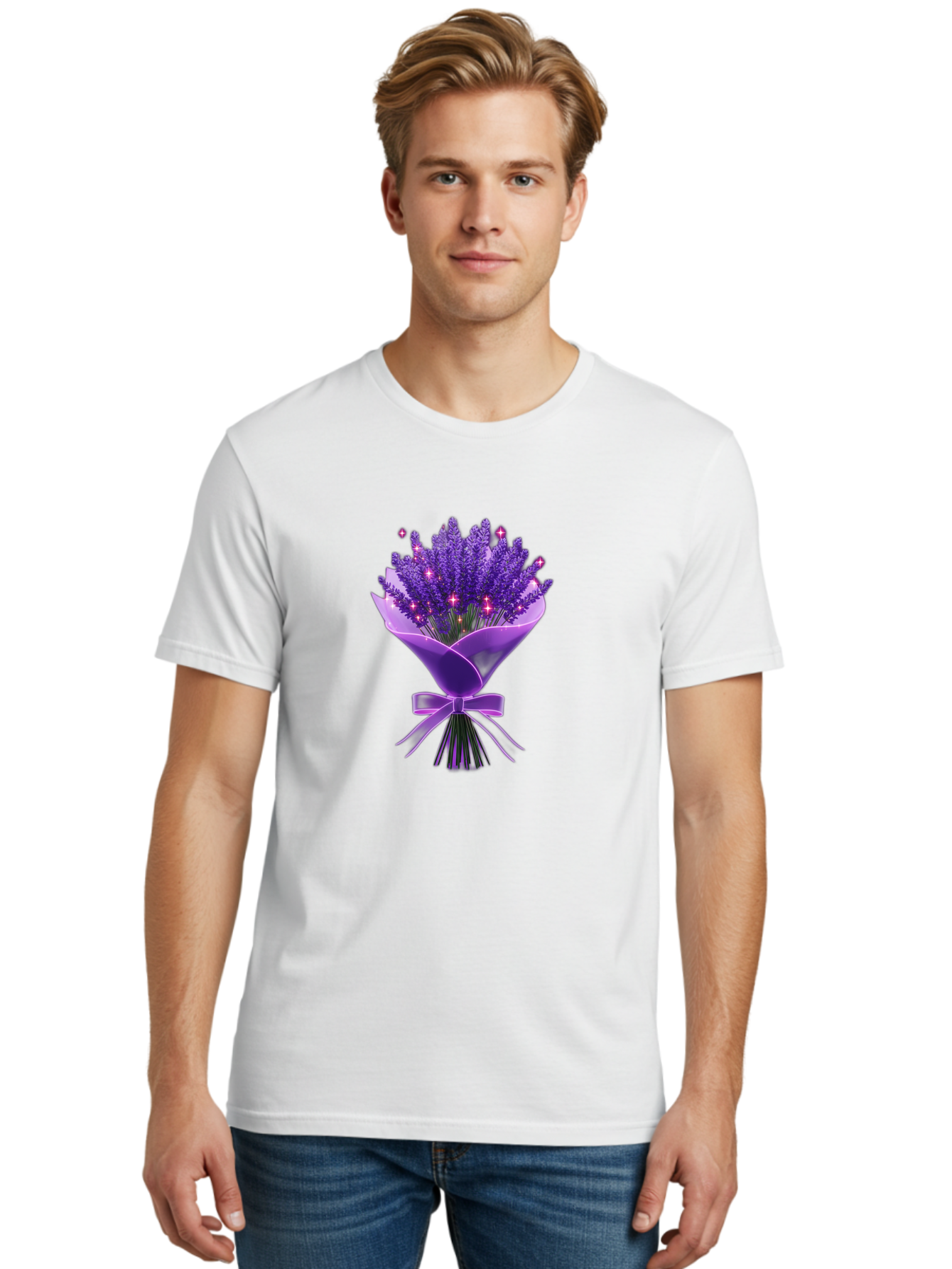 Lavender-Bouquet-3 Men'S Graphic Tee, 100% Cotton, Comfortable Casual Summer Wear, Machine Washable, Vintage Camera, Old Camera, Antique Camera, Black Camera, Classic Photography, Photography Equipment, Nostalgic Device, Film Camera, Baj551