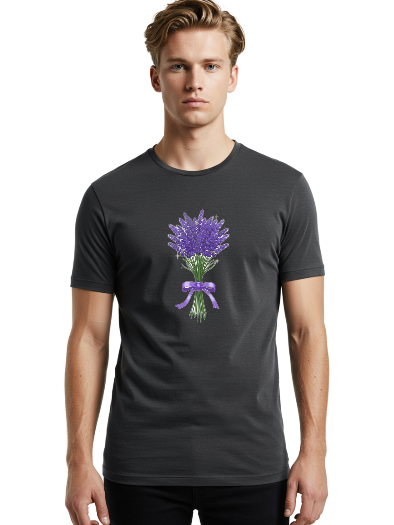 Lavender-Bouquet-4 Men'S Graphic Tee, 100% Cotton, Comfortable Casual Summer Wear, Machine Washable, Vintage Camera, Old Camera, Antique Camera, Black Camera, Classic Photography, Photography Equipment, Nostalgic Device, Film Camera, Baj552