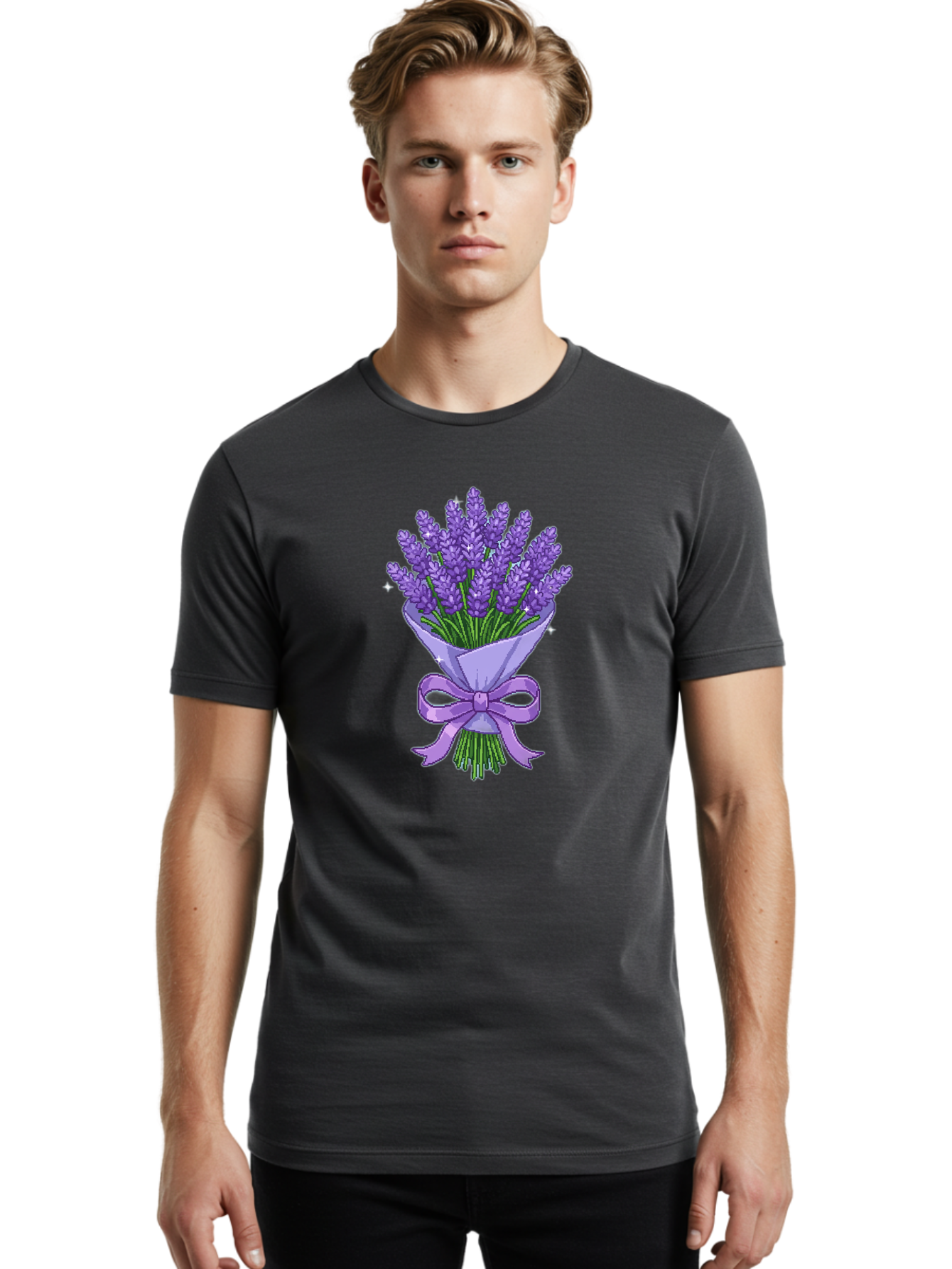 Lavender-Bouquet-5 Men'S Graphic Tee, 100% Cotton, Comfortable Casual Summer Wear, Machine Washable, Vintage Camera, Old Camera, Antique Camera, Black Camera, Classic Photography, Photography Equipment, Nostalgic Device, Film Camera, Baj553