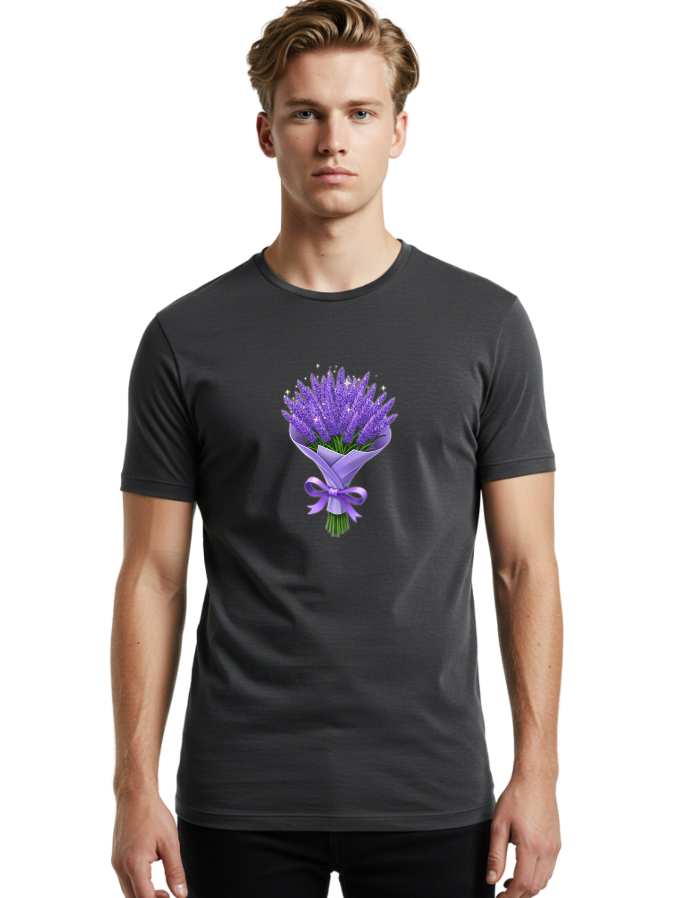 Lavender-Bouquet-7 Men'S Graphic Tee, 100% Cotton, Comfortable Casual Summer Wear, Machine Washable, Vintage Camera, Old Camera, Antique Camera, Black Camera, Classic Photography, Photography Equipment, Nostalgic Device, Film Camera, Baj555