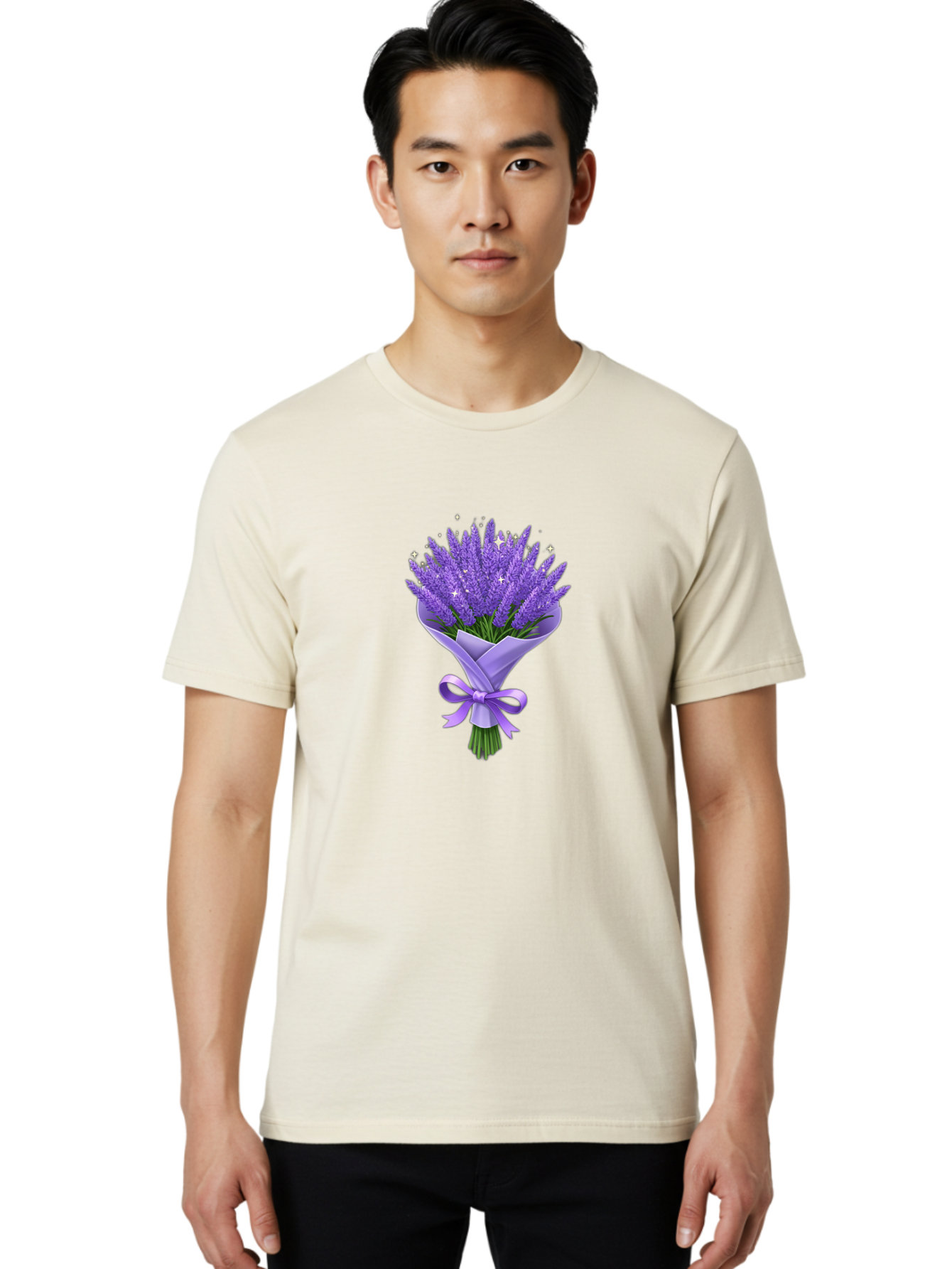 Lavender-Bouquet-7 Men'S Graphic Tee, 100% Cotton, Comfortable Casual Summer Wear, Machine Washable, Vintage Camera, Old Camera, Antique Camera, Black Camera, Classic Photography, Photography Equipment, Nostalgic Device, Film Camera, Baj555