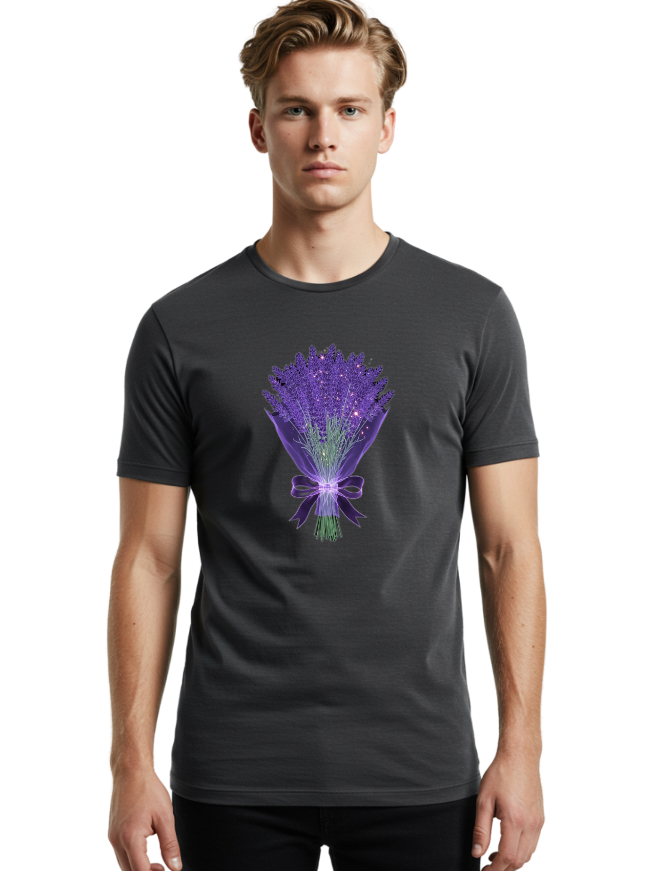 Lavender-Bouquet-8 Men'S Graphic Tee, 100% Cotton, Comfortable Casual Summer Wear, Machine Washable, Vintage Camera, Old Camera, Antique Camera, Black Camera, Classic Photography, Photography Equipment, Nostalgic Device, Film Camera, Baj556