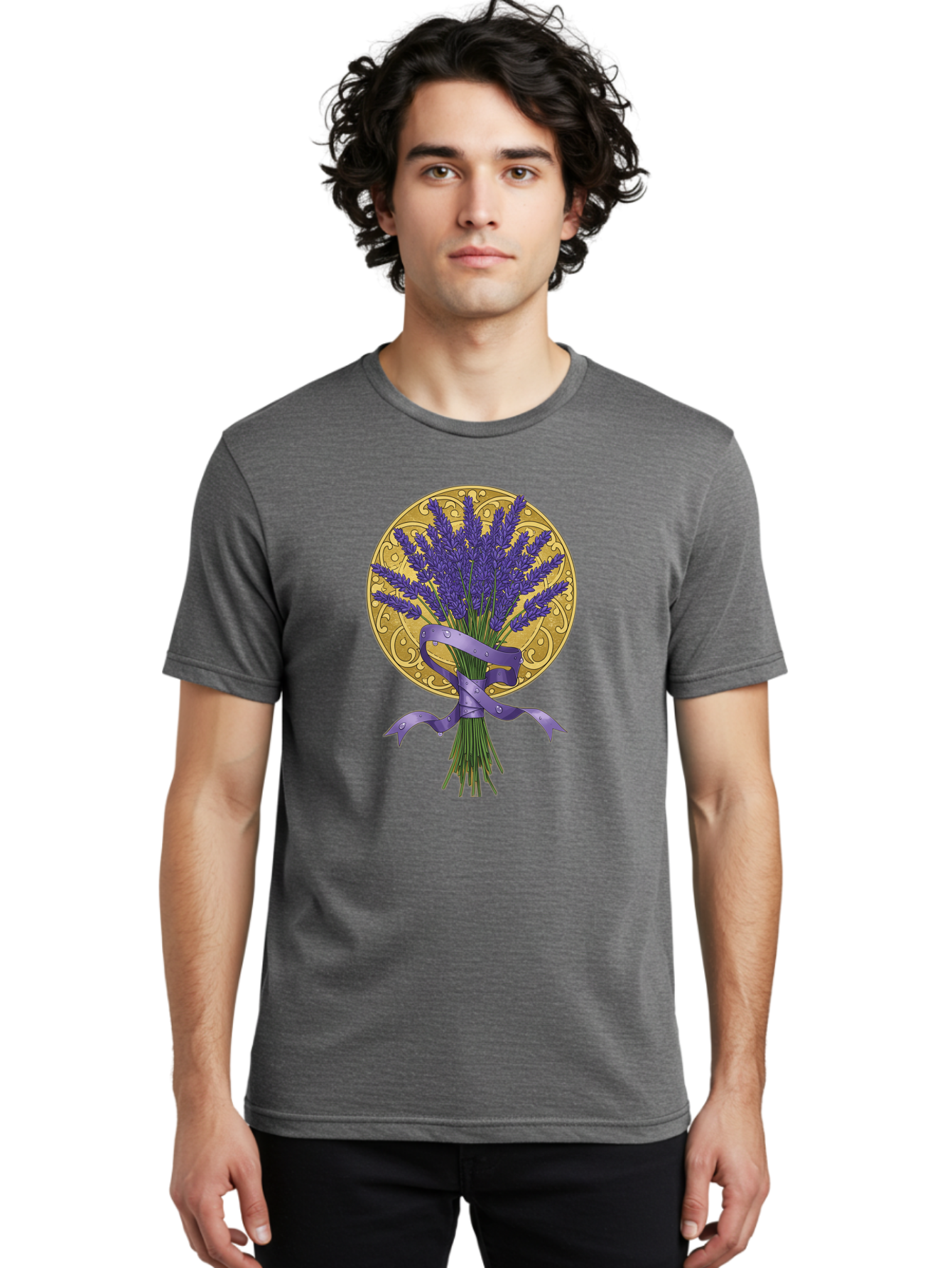 Lavender-Bouquet-Emblem Men'S Graphic Tee, 100% Cotton, Comfortable Casual Summer Wear, Machine Washable, Vintage Camera, Old Camera, Antique Camera, Black Camera, Classic Photography, Photography Equipment, Nostalgic Device, Film Camera, Baj558