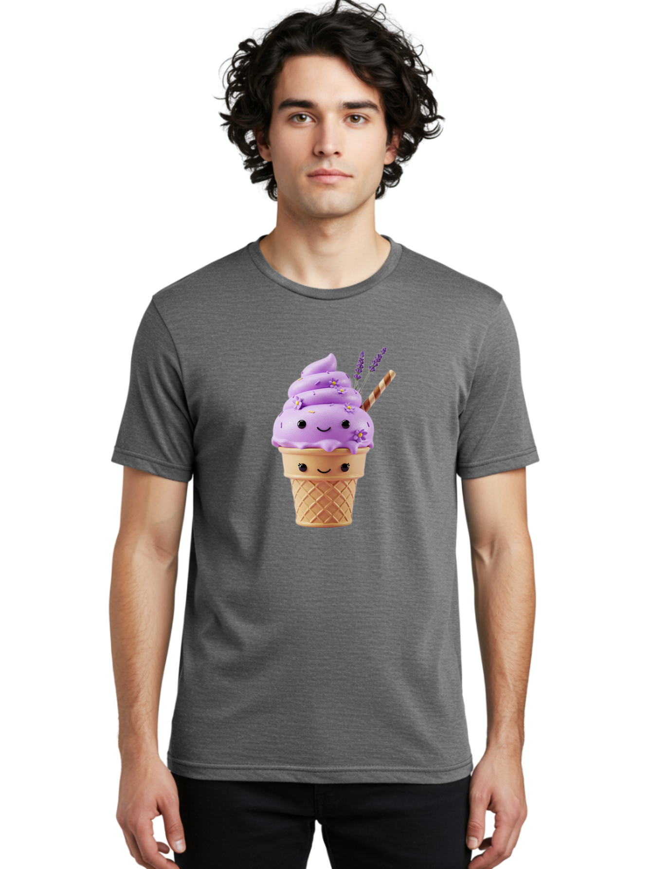 Lavender-Ice-Cream Men'S Graphic Tee, 100% Cotton, Comfortable Casual Summer Wear, Machine Washable, Vintage Camera, Old Camera, Antique Camera, Black Camera, Classic Photography, Photography Equipment, Nostalgic Device, Film Camera, Baj561