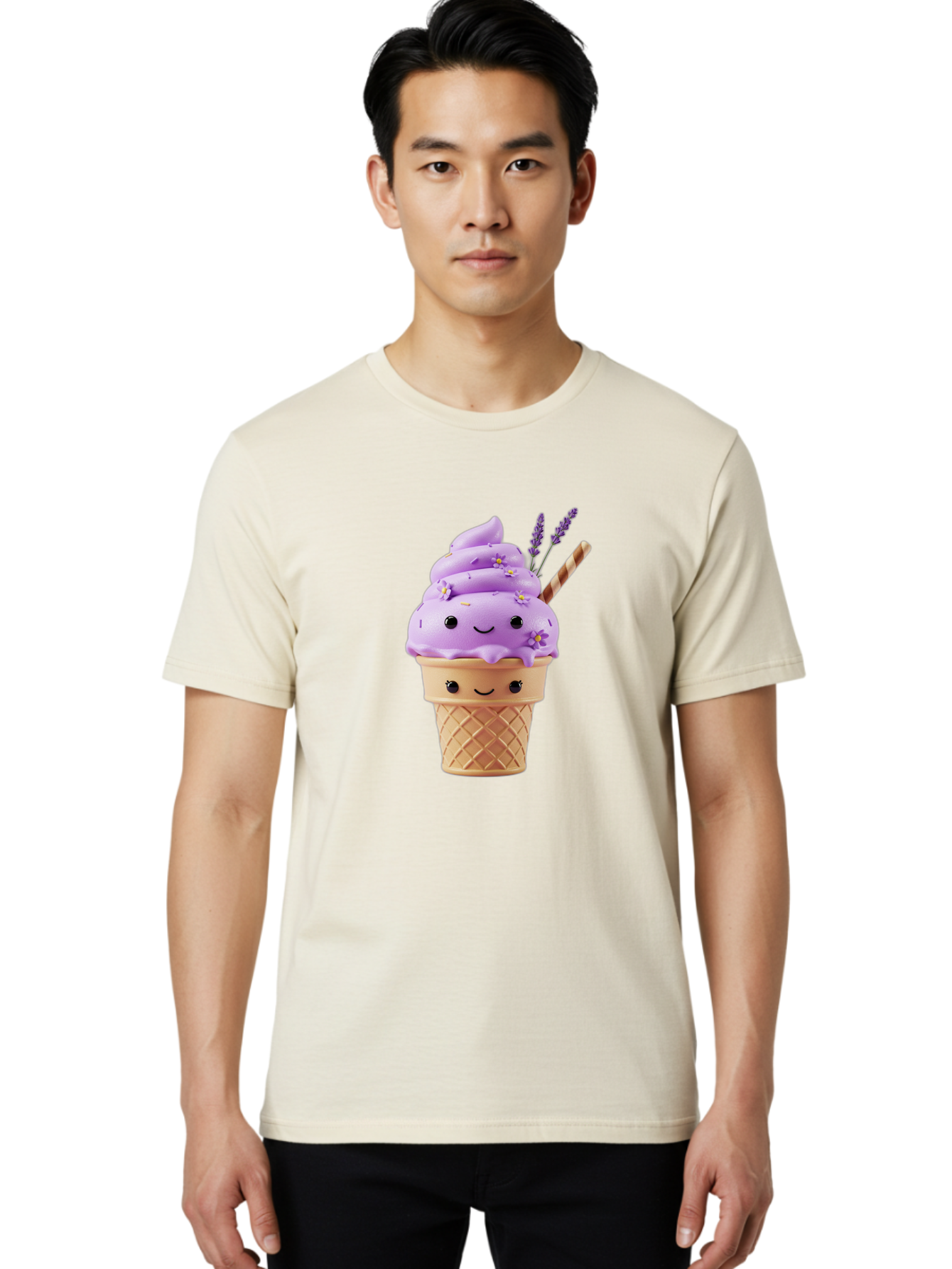 Lavender-Ice-Cream Men'S Graphic Tee, 100% Cotton, Comfortable Casual Summer Wear, Machine Washable, Vintage Camera, Old Camera, Antique Camera, Black Camera, Classic Photography, Photography Equipment, Nostalgic Device, Film Camera, Baj561