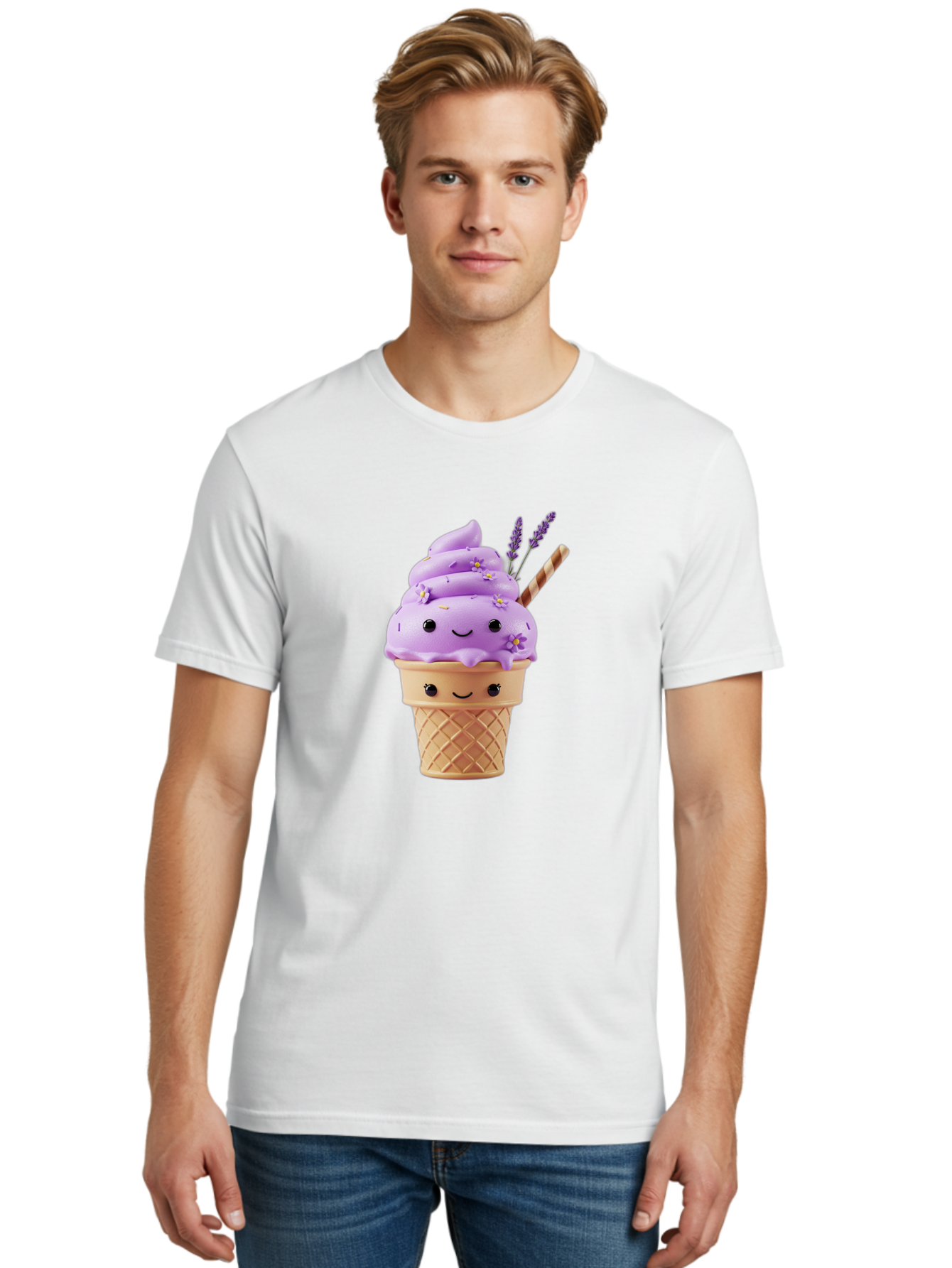 Lavender-Ice-Cream Men'S Graphic Tee, 100% Cotton, Comfortable Casual Summer Wear, Machine Washable, Vintage Camera, Old Camera, Antique Camera, Black Camera, Classic Photography, Photography Equipment, Nostalgic Device, Film Camera, Baj561