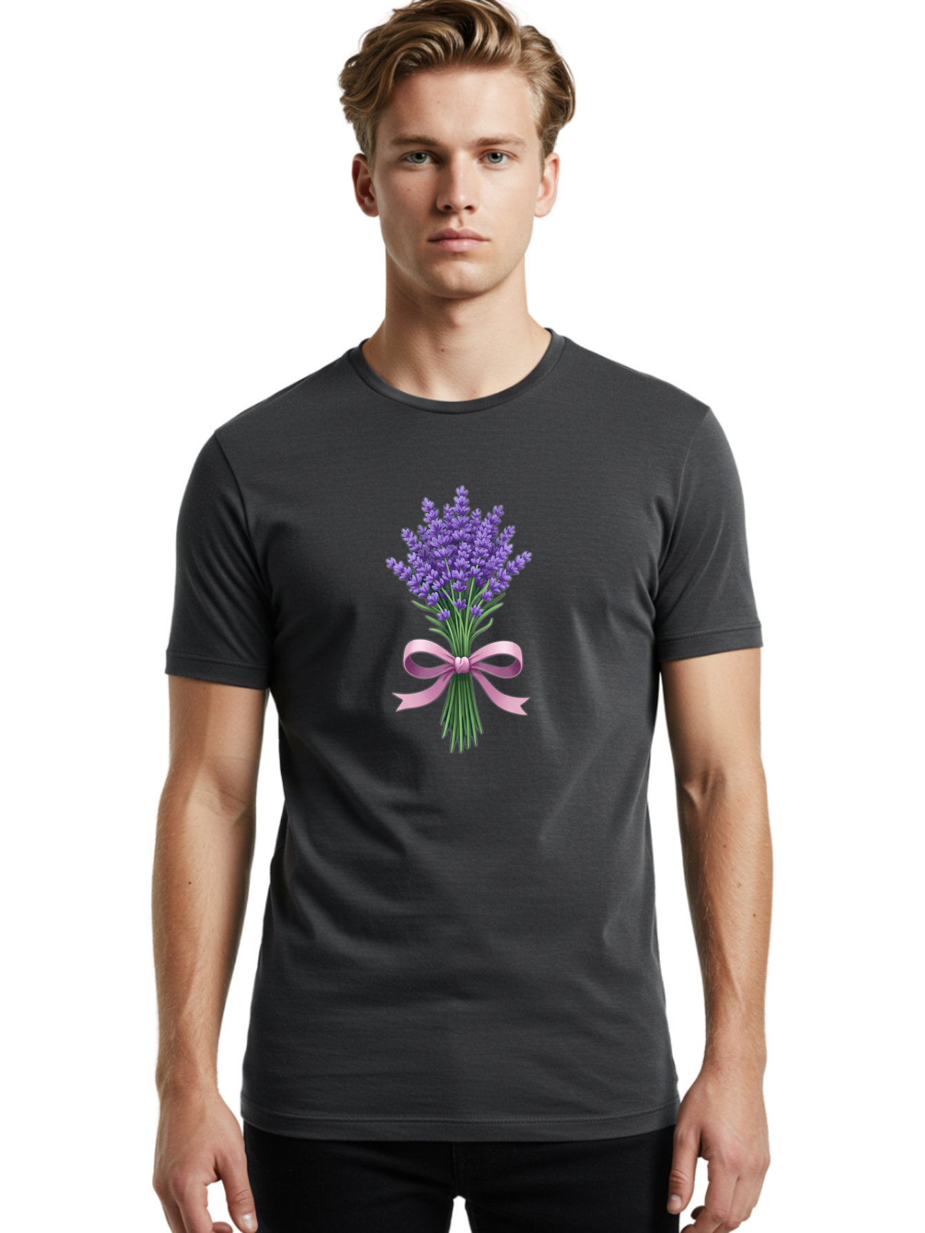 Lavender-With-Pink-Ribbon Men'S Graphic Tee, 100% Cotton, Comfortable Casual Summer Wear, Machine Washable, Vintage Camera, Old Camera, Antique Camera, Black Camera, Classic Photography, Photography Equipment, Nostalgic Device, Film Camera, Baj562
