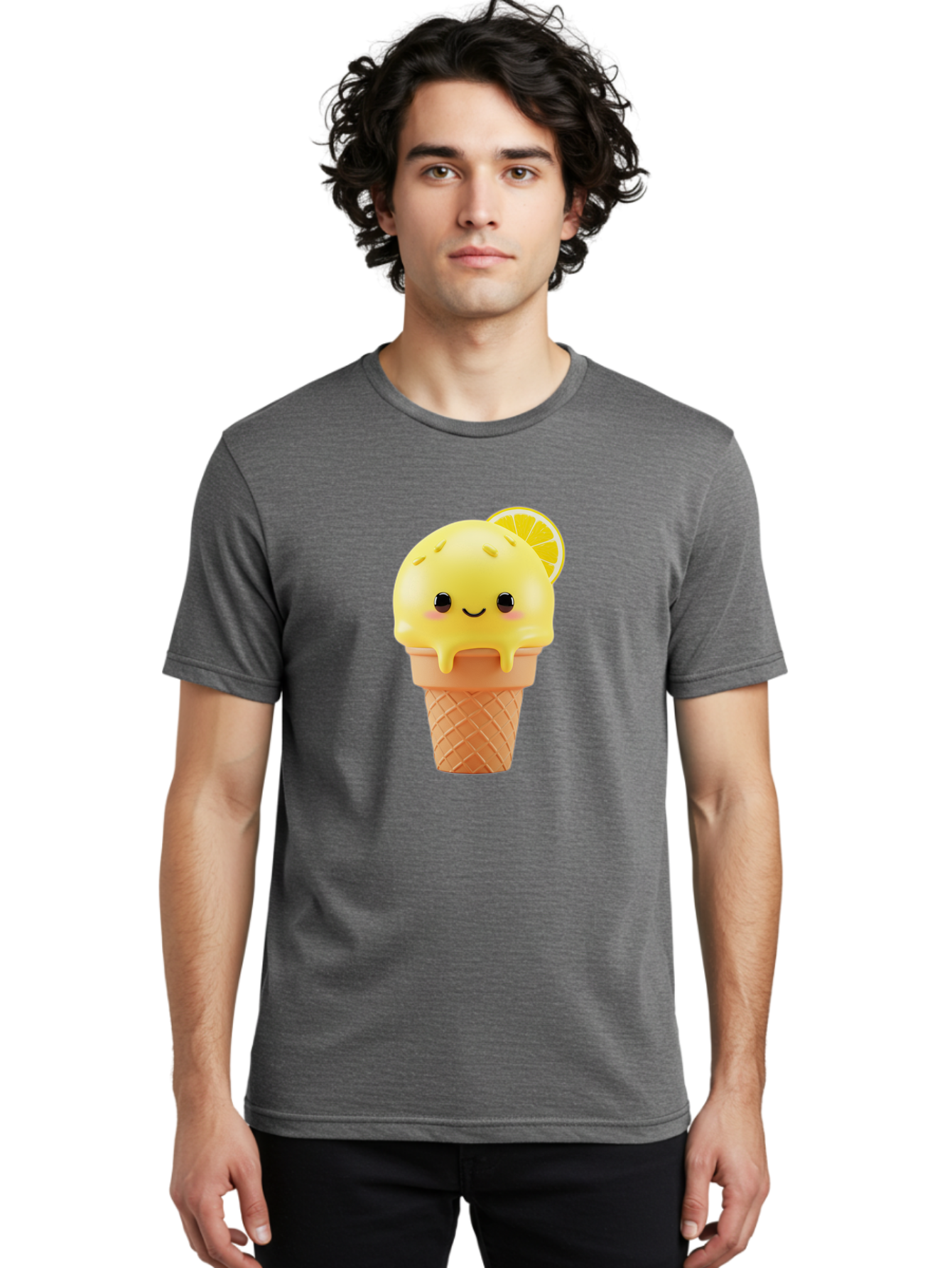 Lemon-Ice-Cream-Cone Men'S Graphic Tee, 100% Cotton, Comfortable Casual Summer Wear, Machine Washable, Vintage Camera, Old Camera, Antique Camera, Black Camera, Classic Photography, Photography Equipment, Nostalgic Device, Film Camera, Baj564