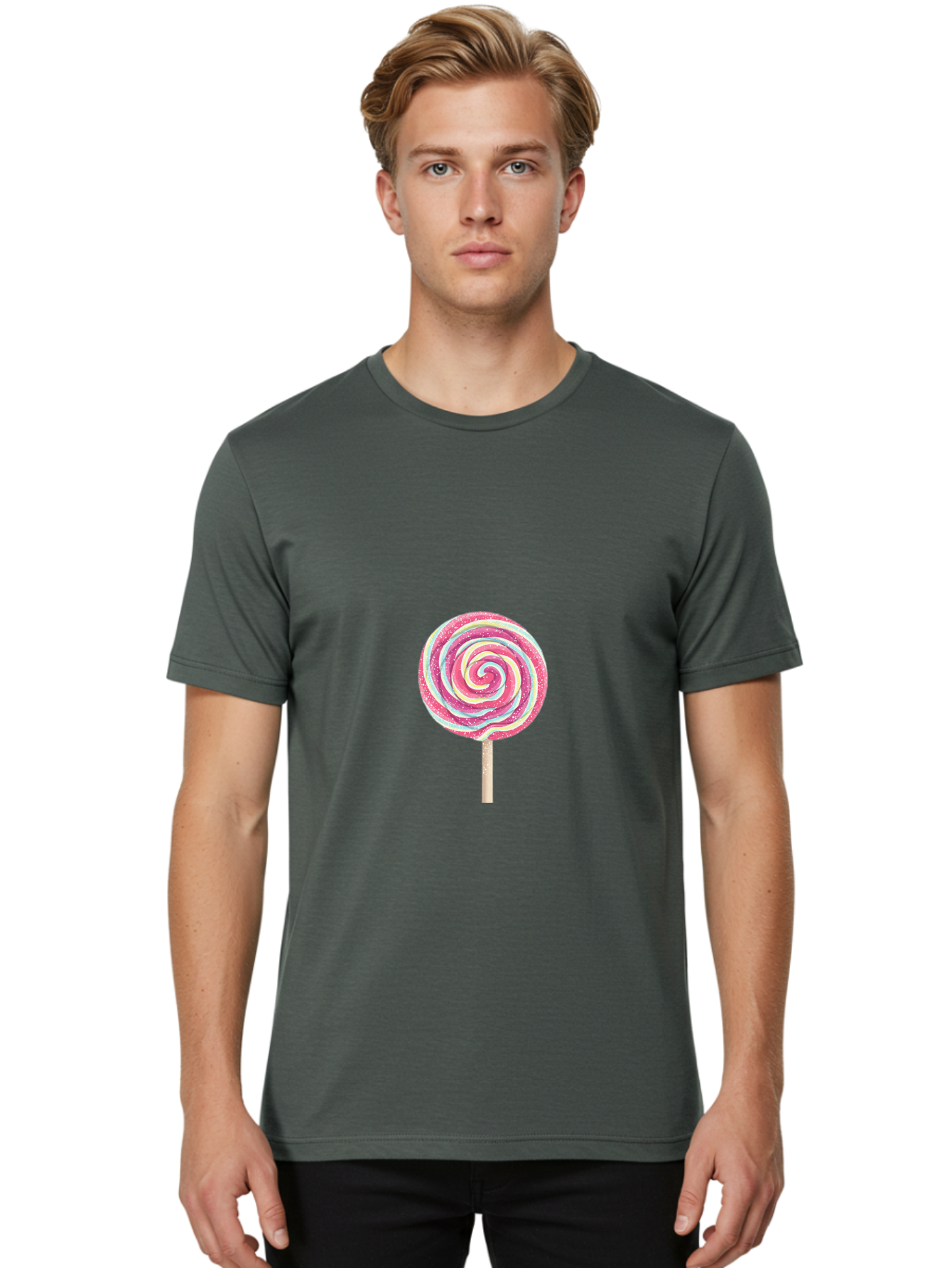 Lollipop Men'S Graphic Tee, 100% Cotton, Comfortable Casual Summer Wear, Machine Washable, Vintage Camera, Old Camera, Antique Camera, Black Camera, Classic Photography, Photography Equipment, Nostalgic Device, Film Camera, Camera Art Baj565