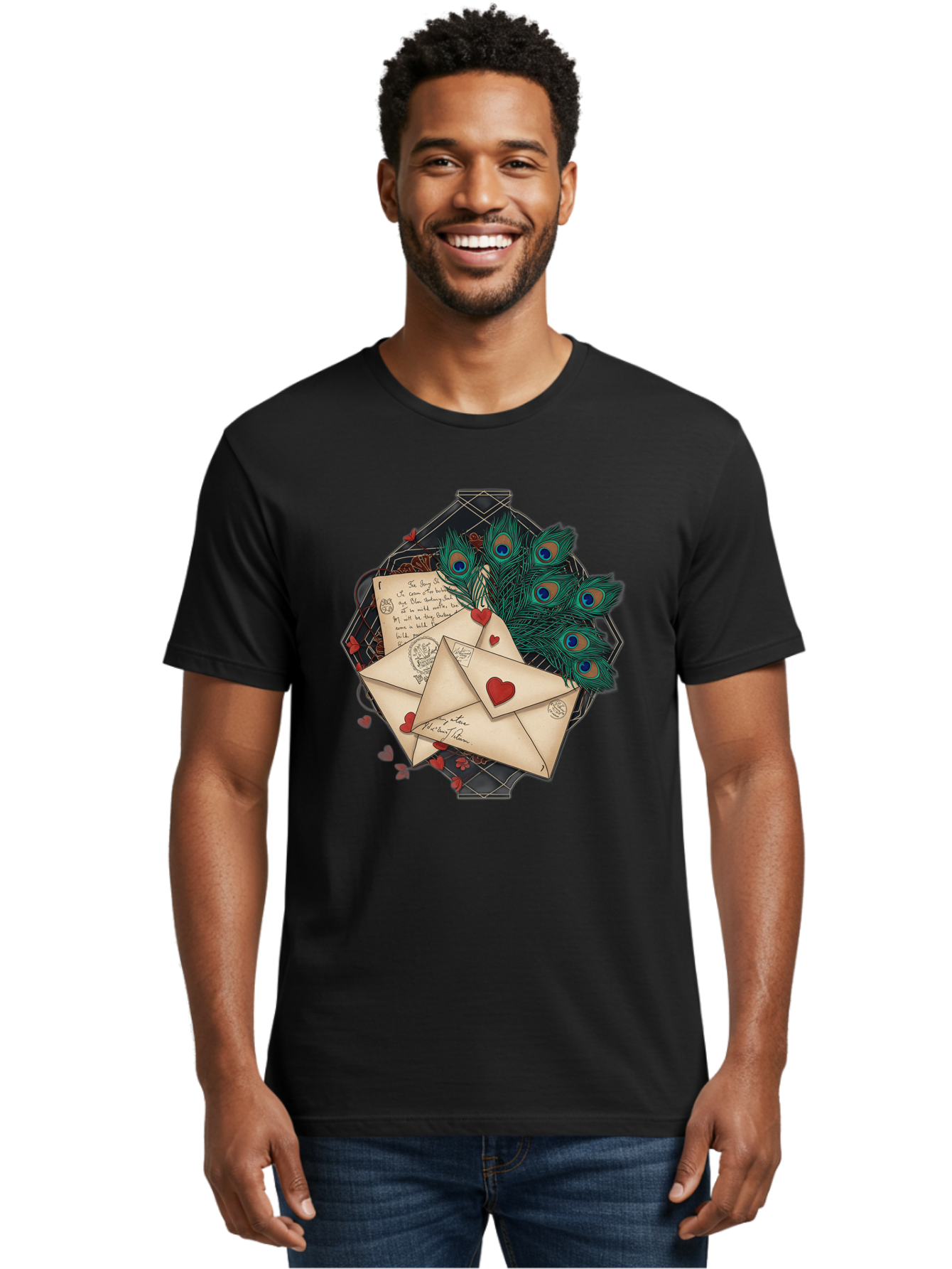 Love-Letters-2 Men'S Graphic Tee, 100% Cotton, Comfortable Casual Summer Wear, Machine Washable, Vintage Camera, Old Camera, Antique Camera, Black Camera, Classic Photography, Photography Equipment, Nostalgic Device, Film Camera, Camera Art Baj569